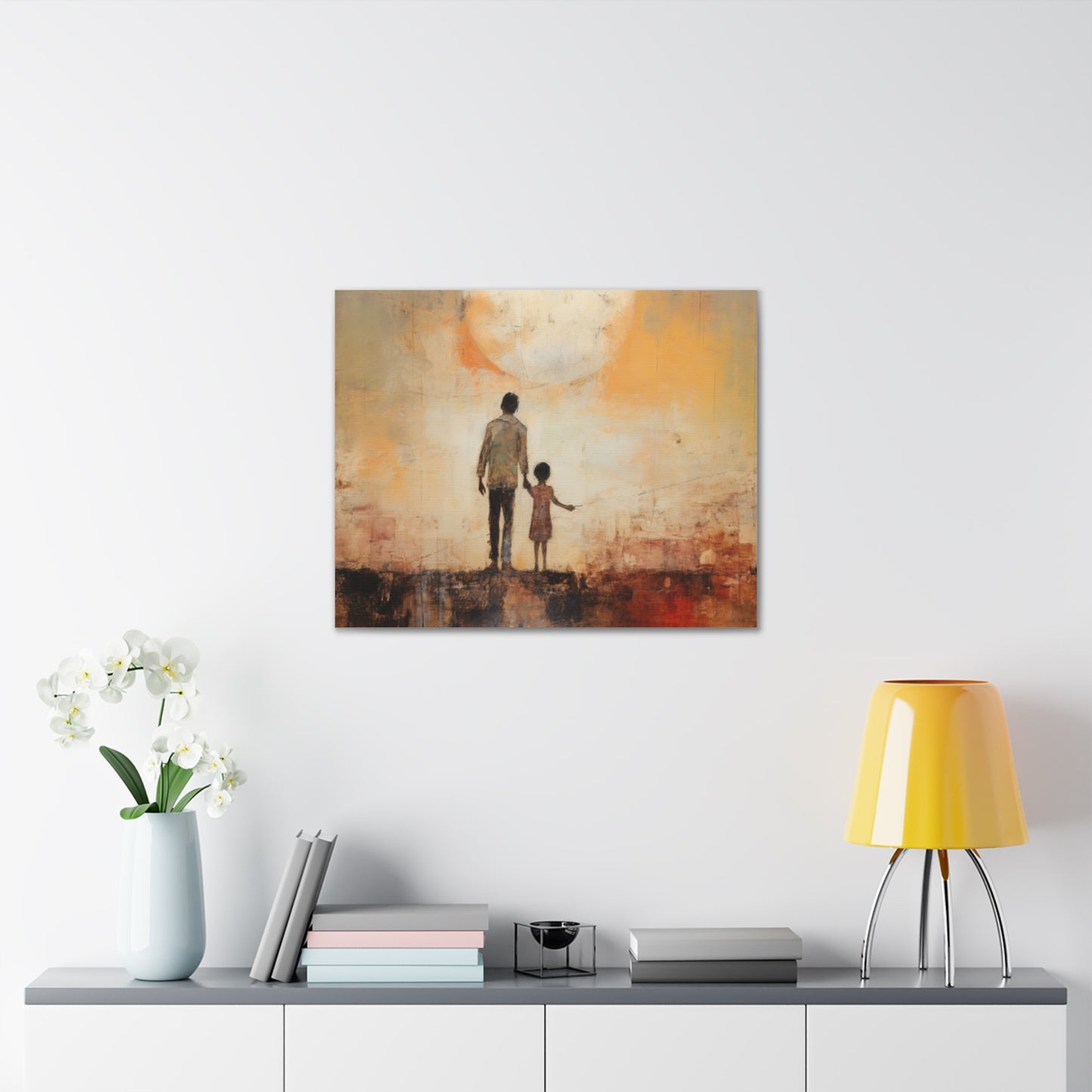 Peace, Family, Man and Child Wall Art, Canvas Gallery Wraps, Wall Print Love of Family, Printed Wall Art