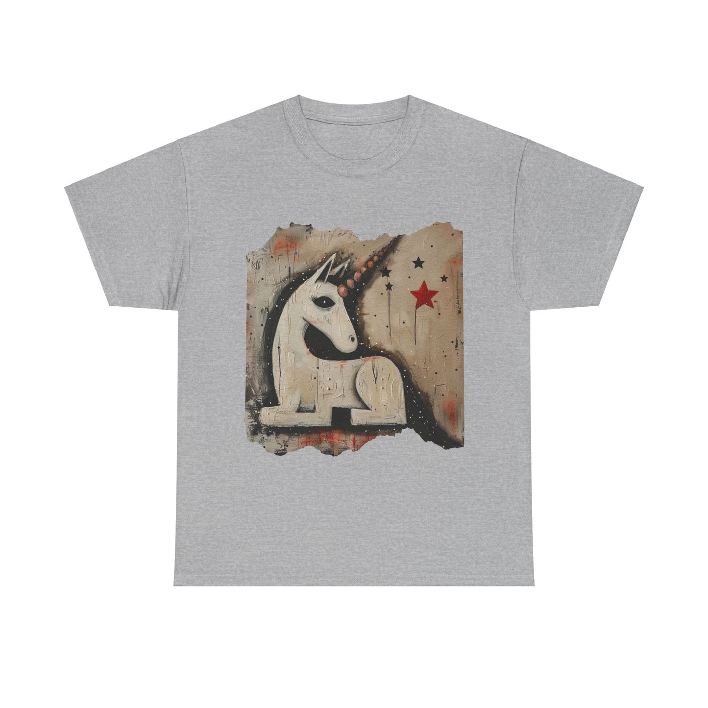 Goth Punk Streetwear Unicorn Graphic T Tee - Unicorn Lovers Unisex Heavy Cotton Tee T-Shirt