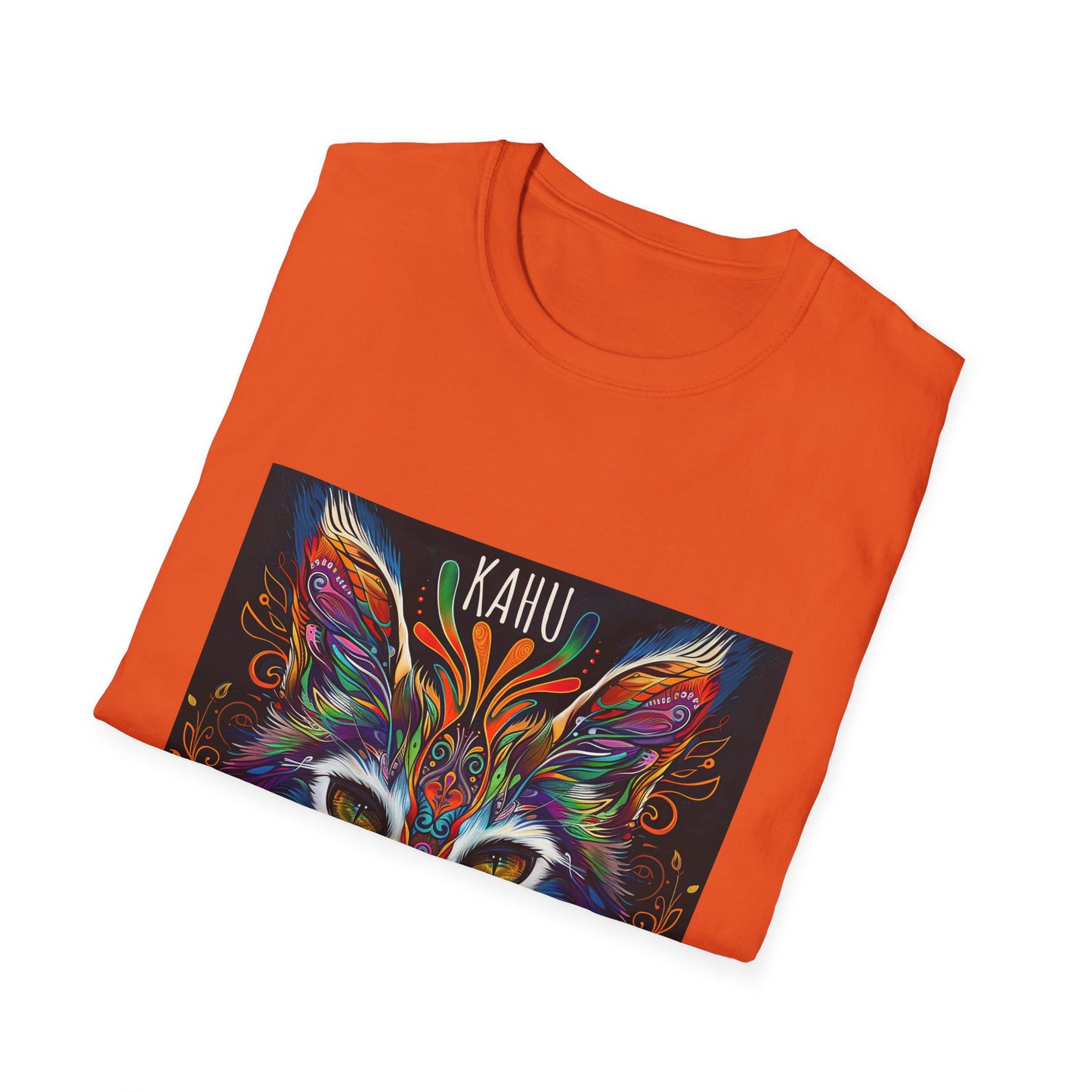 KAHU Cat Shirt, Cat Lover's Graphic Tee Graphic Unisex T- Shirt, T-Shirt Cat Lovers Gift Softstyle T-Shirt Tee Teeshirt Stylized Cat