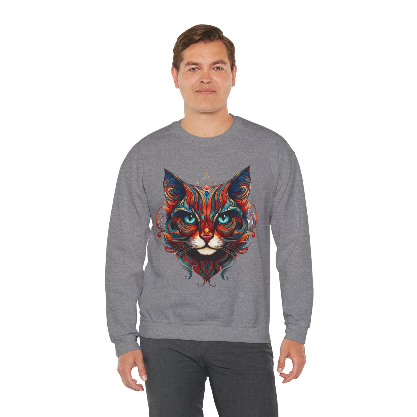 Exotic Orange Tabby Cat Sweatshirt, Cat Lovers Gift, Kitty Cat Shirt Unisex Sweatshirt Sweat Shirt, Many Colors