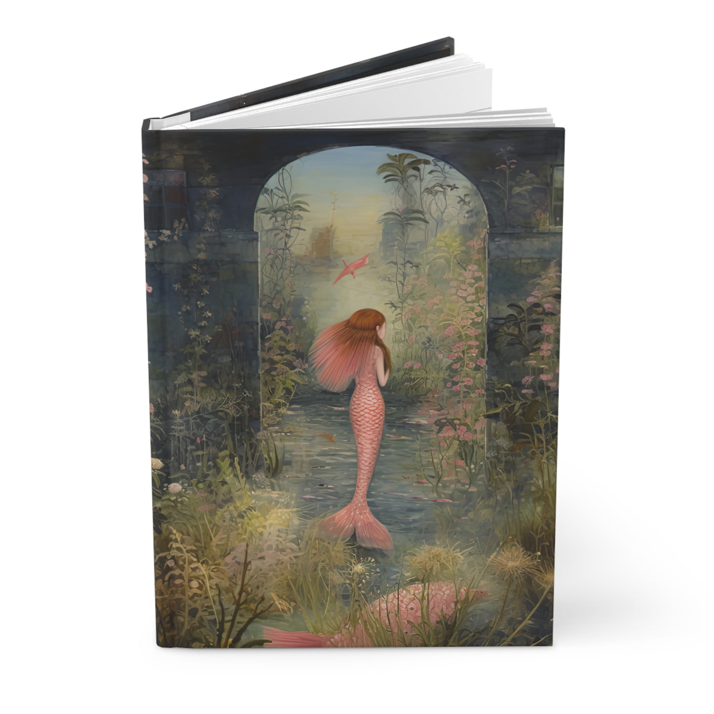 Pink Mermaid Journal, Diary, Notebook, Blank Book, Fantasy Journal, Gift Hardcover Journal Matte Notebook, Kids, Magical, Fantasy Book