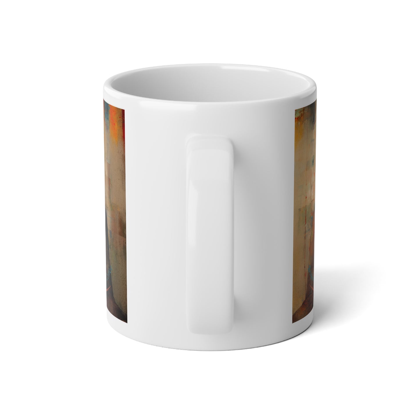 Peace Begins with Good Coffee Buddha Buda Peace Gift, Jumbo 20 oz mug Yoga, Meditation Funny Gift for Coffee Lovers