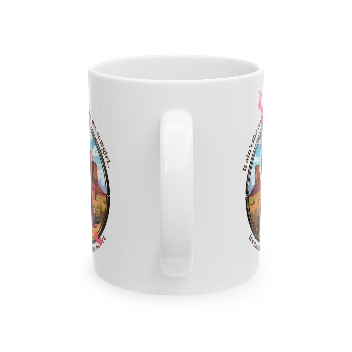 Cowgirl, Southern Heart Gift, Southwest Cowgirl Attitude Gift Mug, Printed Art, Christmas Ceramic Mug 11oz Colorful rodeo gift
