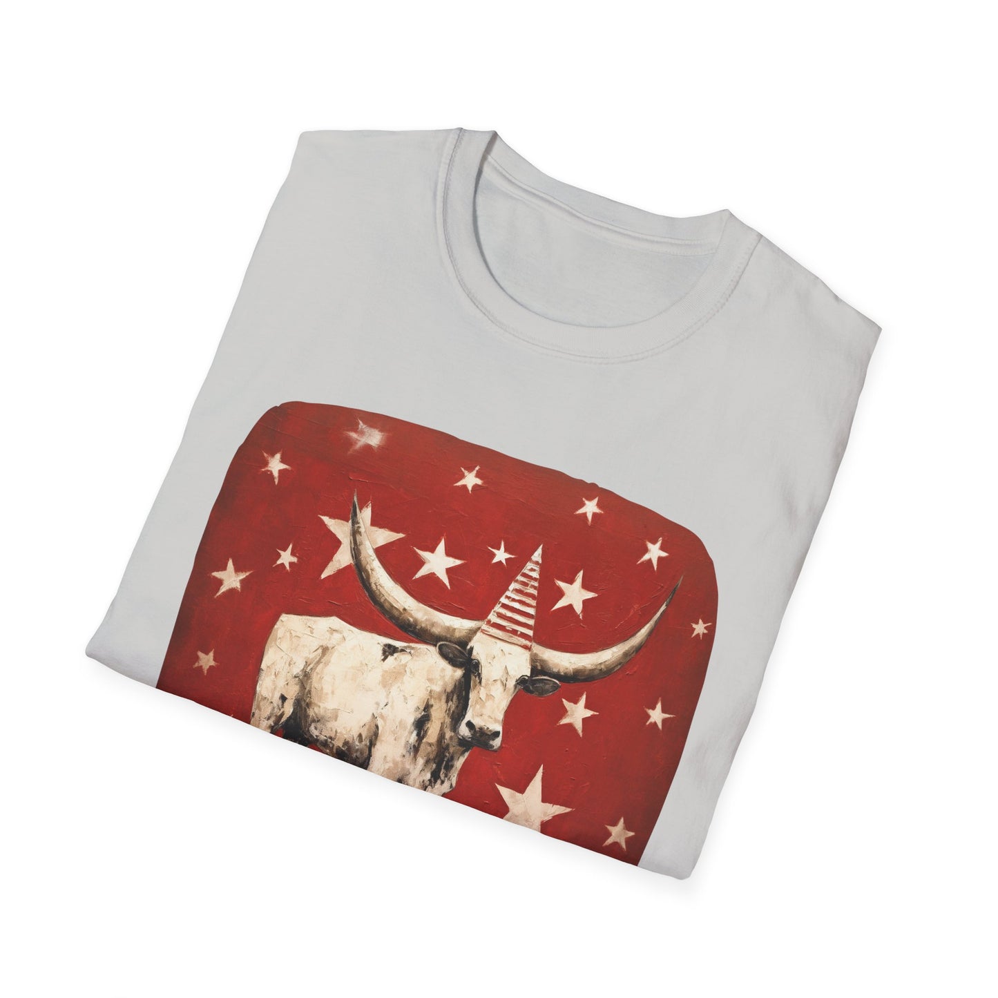 "Y'all Have a Merry Christmas" Southern Christmas Greeting, Longhorn Cattle Rodeo Shirt, Longhorn Cattle Texas Oklahoma Gift Unisex Tee Shirt, T-Shirt Graphic Tee T-Shirt