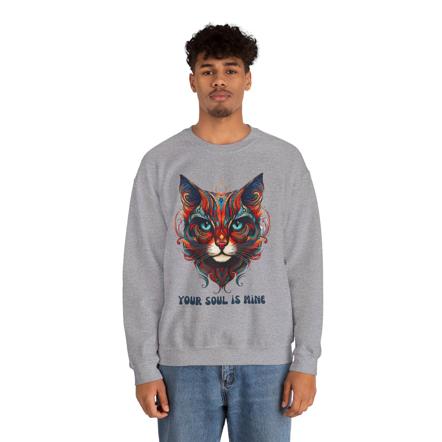 Your Soul is Mine Cat Sweatshirt, Cat Lovers Gift, Kitty Cat Christmas Shirt Unisex Sweatshirt Sweat Shirt, Many Colors