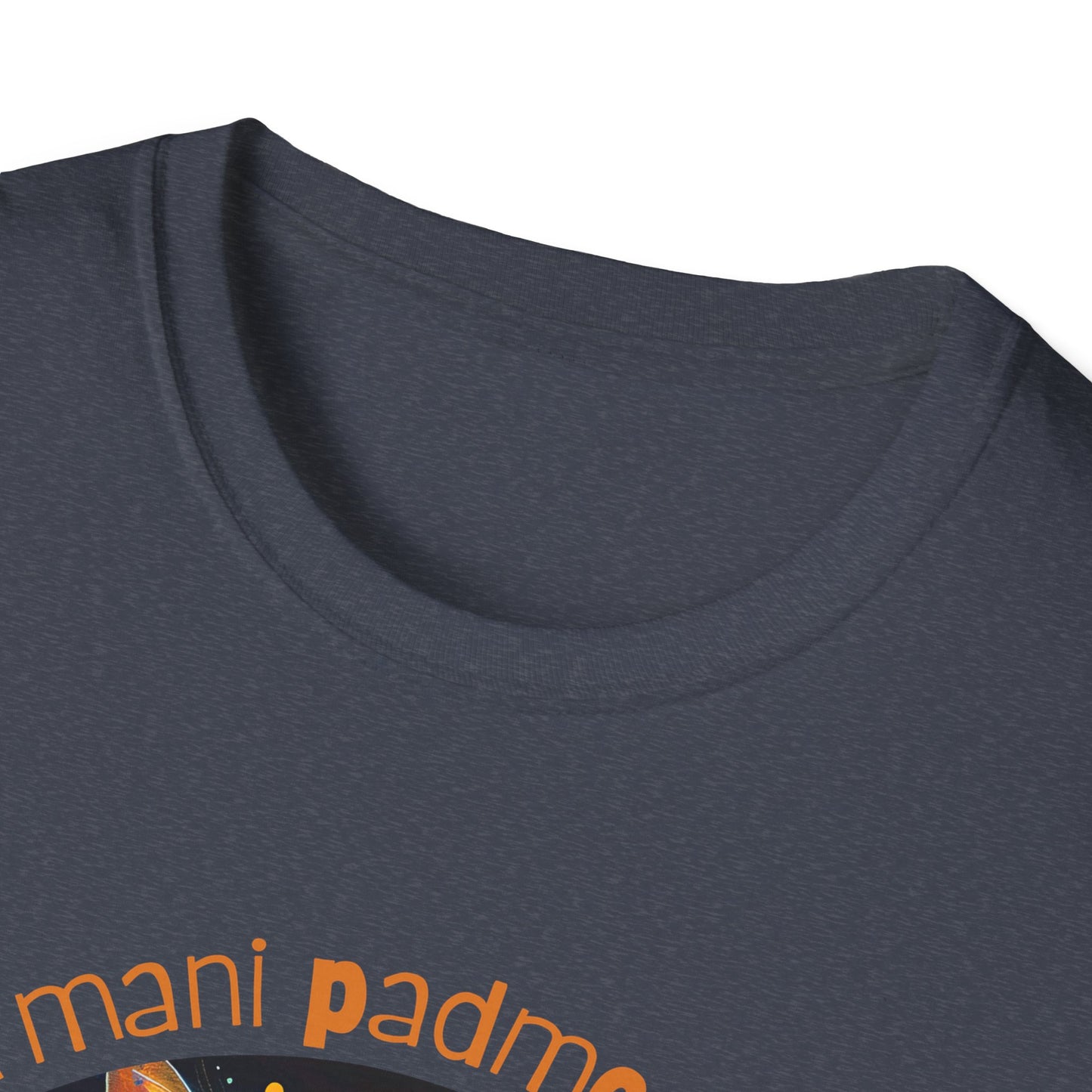 Om Mani Padme Meow (Ver 3) - Meditating Cat Shirt, Cat Lover's Graphic Tee Graphic Unisex T- Shirt, T-Shirt Cat Lovers Gift Softstyle T-Shirt Tee Teeshirt Stylized Cat