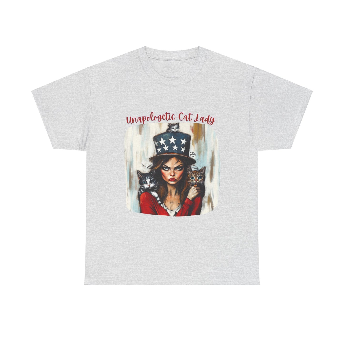 Childless Cat Lady Shirt - "Unapologetic Cat Lady" - , Say NO to Ignorance - Unisex Heavy Cotton Tee