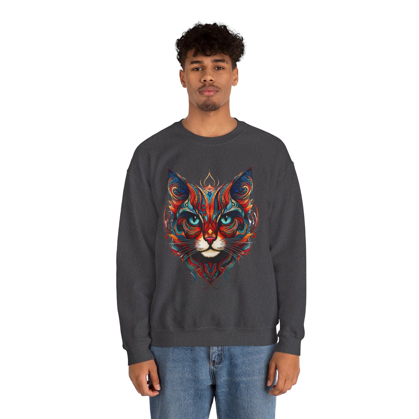 Exotic Orange Tabby Cat Sweatshirt, Cat Lovers Gift, Kitty Cat Shirt Unisex Sweatshirt Sweat Shirt, Many Colors