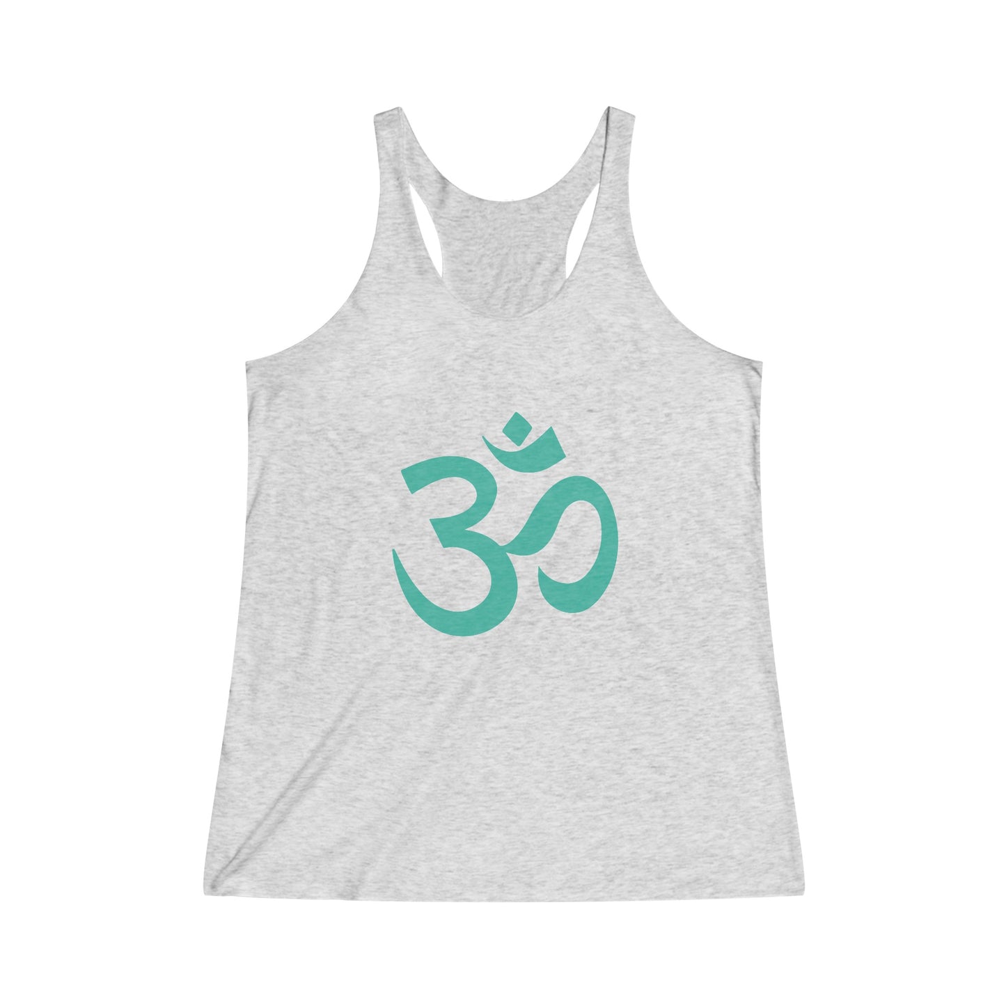 Turquoise, Teal Om, Ohm Tee Shirt, Women's Yoga Shirt, Athletic Racerback Tank Top Shirt