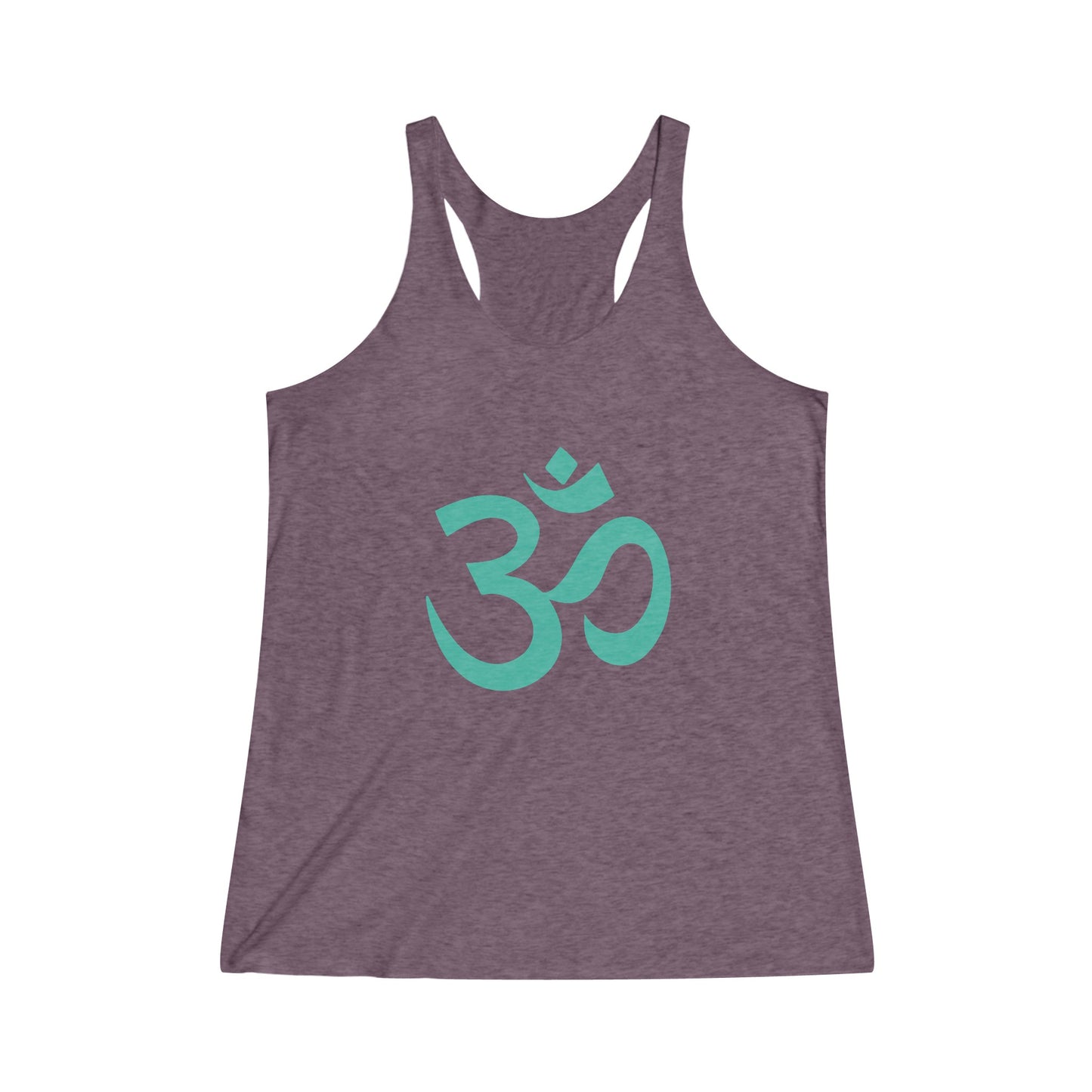 Turquoise, Teal Om, Ohm Tee Shirt, Women's Yoga Shirt, Athletic Racerback Tank Top Shirt