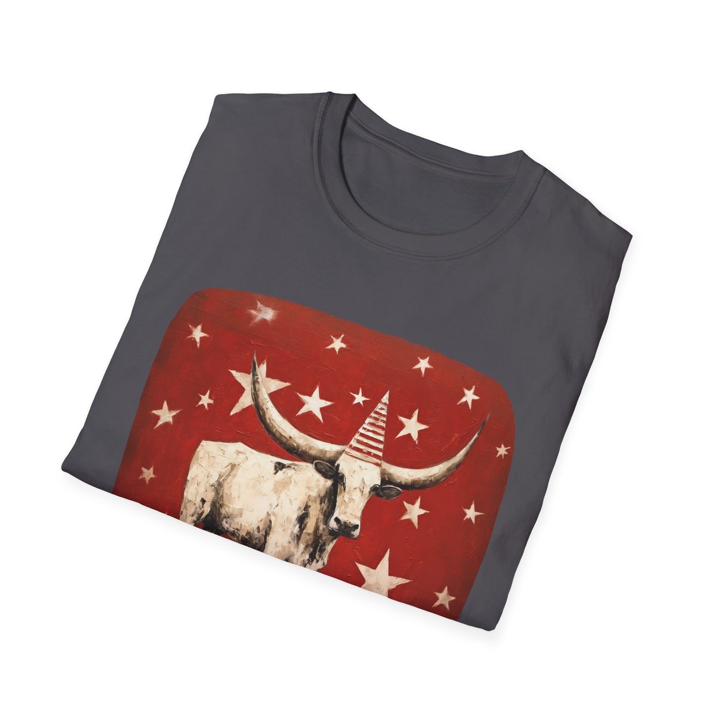"Y'all Have a Merry Christmas" Southern Christmas Greeting, Longhorn Cattle Rodeo Shirt, Longhorn Cattle Texas Oklahoma Gift Unisex Tee Shirt, T-Shirt Graphic Tee T-Shirt