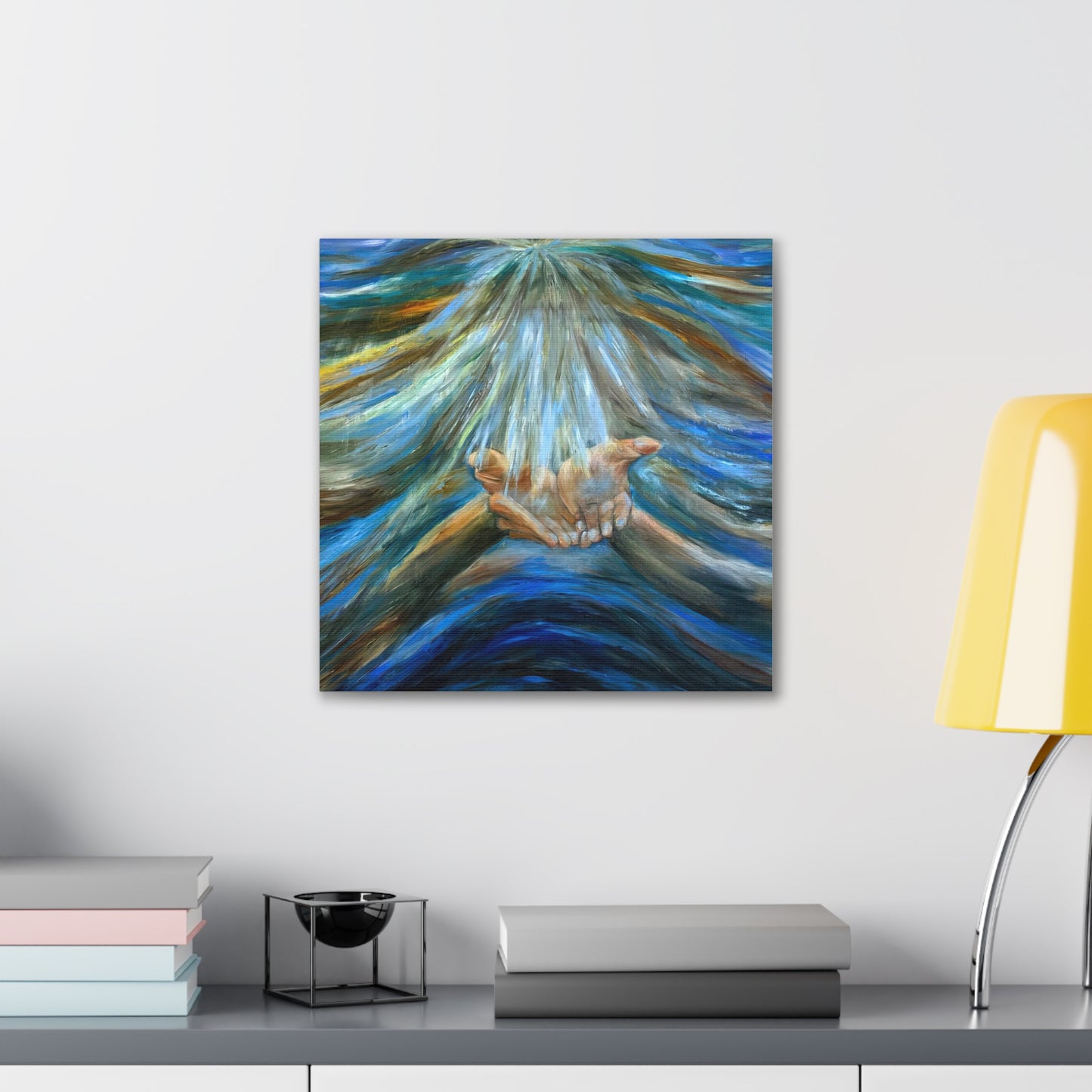 Reiki, Hands of Grace, Hands of Light, Creation, Spiritual, Religious Wall Art, Canvas Gallery Wraps, Wall Print Art Oil Painting,