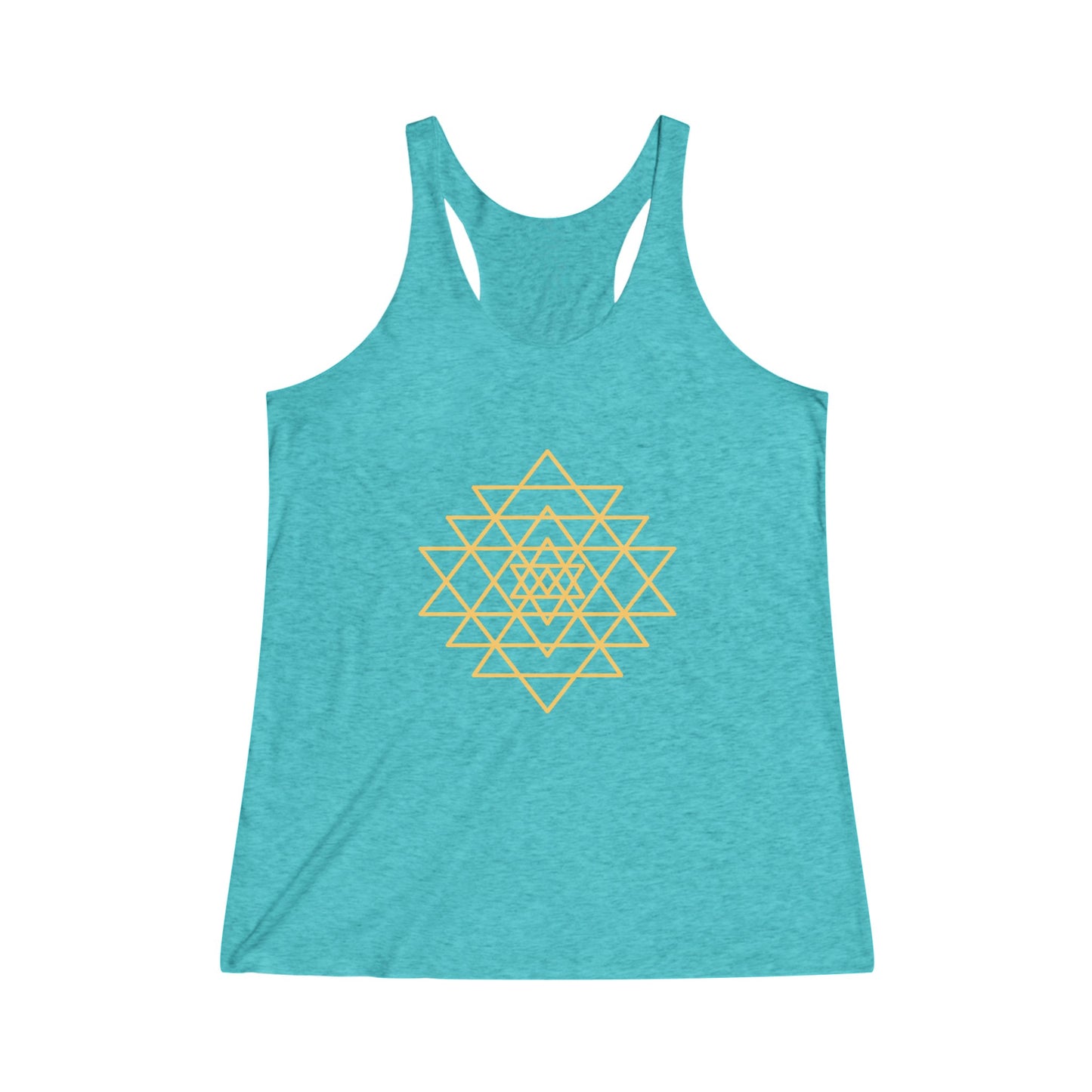 Sri Yantra, Sacred Geometry - Shree Yantra, Shri Chakra, Nava Chakra, Yoga Tank Tee, Women's Yoga Athletic Racerback Tank Top Shirt