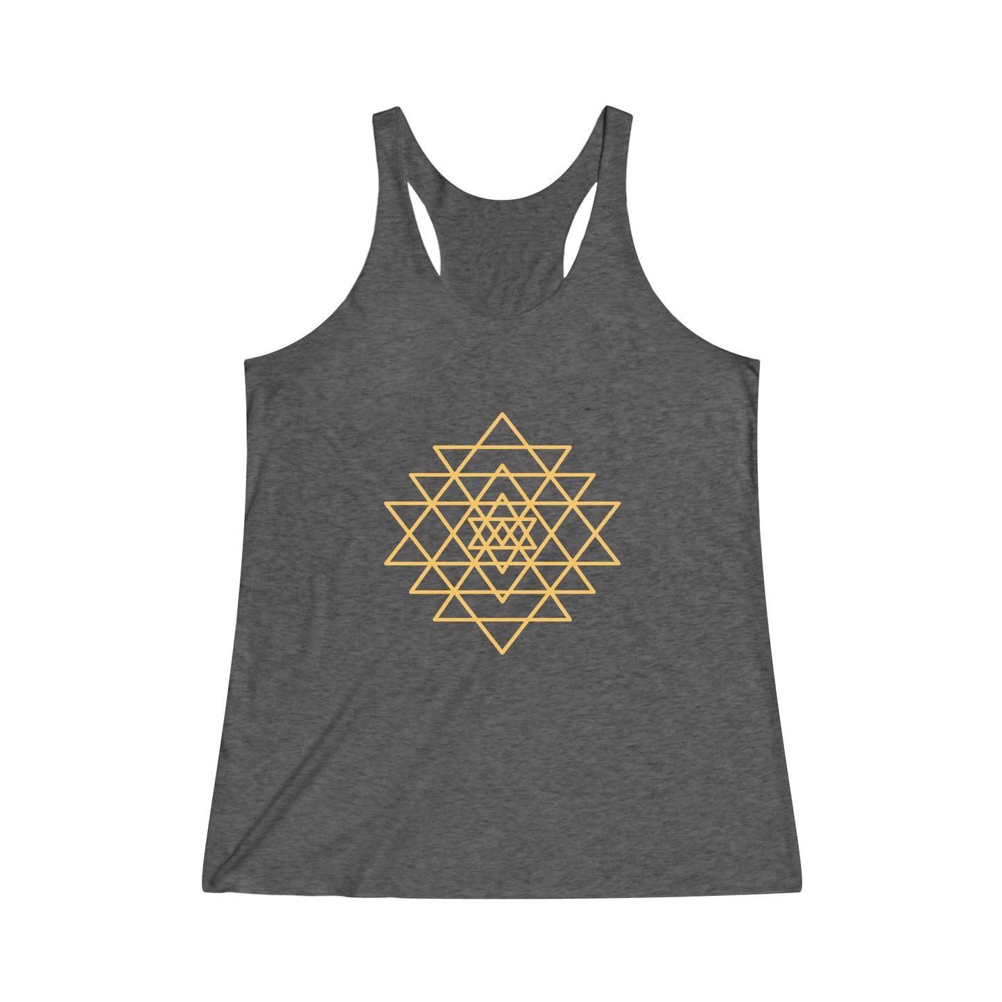Sri Yantra, Sacred Geometry - Shree Yantra, Shri Chakra, Nava Chakra, Yoga Tank Tee, Women's Yoga Athletic Racerback Tank Top Shirt