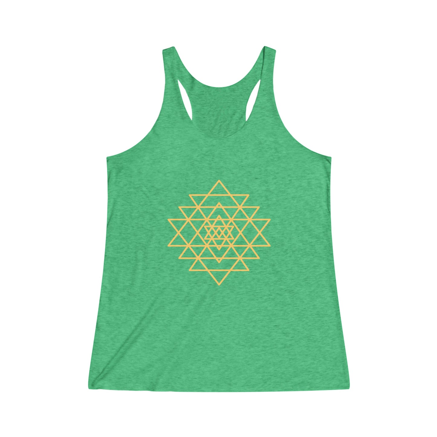 Sri Yantra, Sacred Geometry - Shree Yantra, Shri Chakra, Nava Chakra, Yoga Tank Tee, Women's Yoga Athletic Racerback Tank Top Shirt