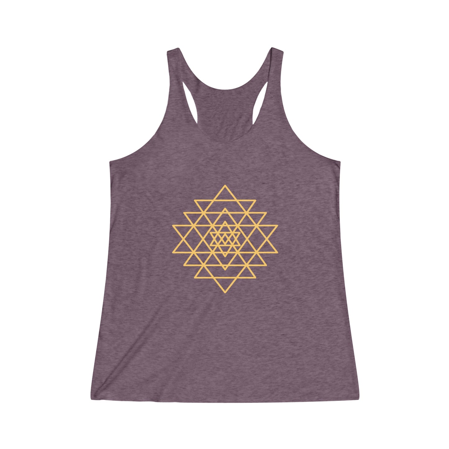 Sri Yantra, Sacred Geometry - Shree Yantra, Shri Chakra, Nava Chakra, Yoga Tank Tee, Women's Yoga Athletic Racerback Tank Top Shirt