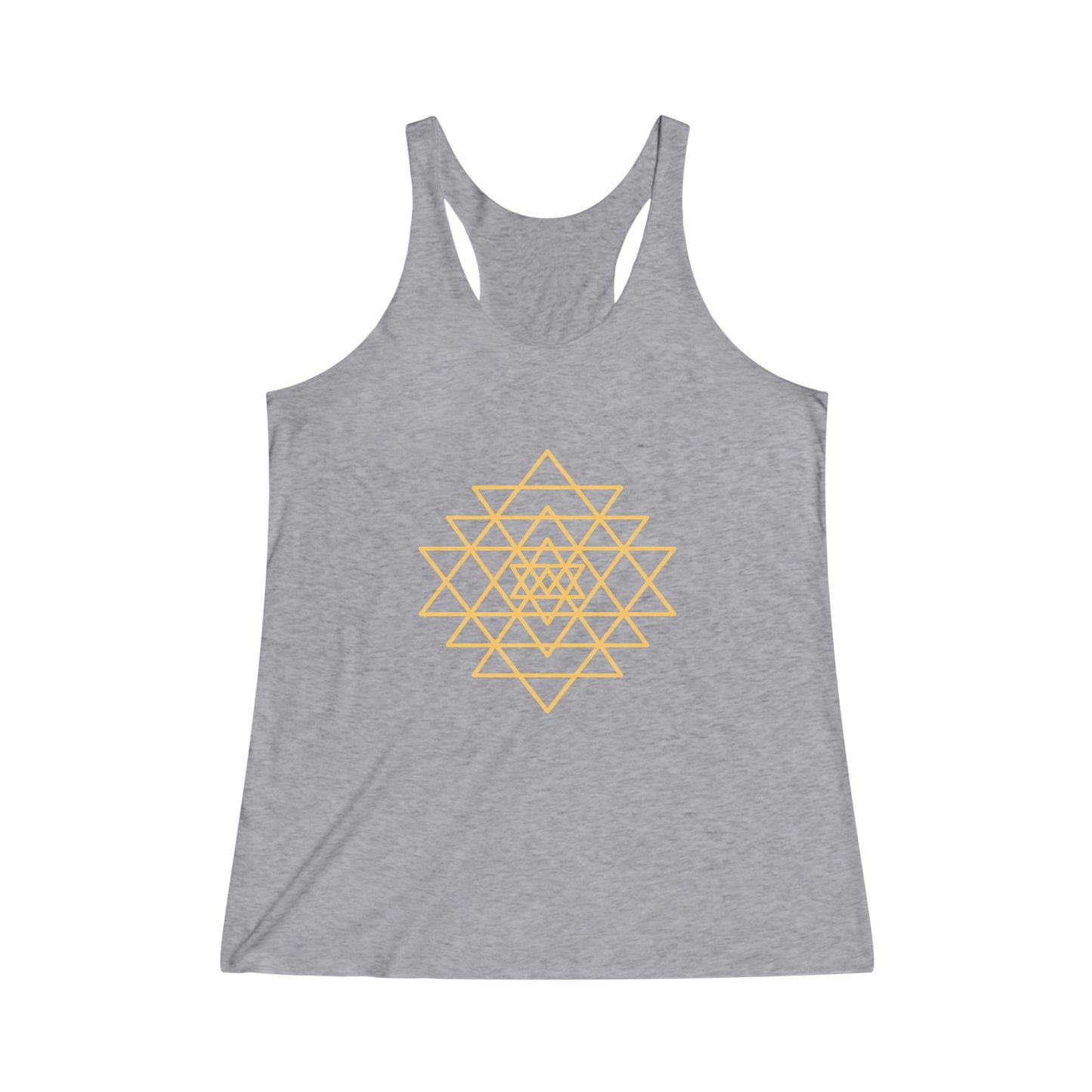 Sri Yantra, Sacred Geometry - Shree Yantra, Shri Chakra, Nava Chakra, Yoga Tank Tee, Women's Yoga Athletic Racerback Tank Top Shirt