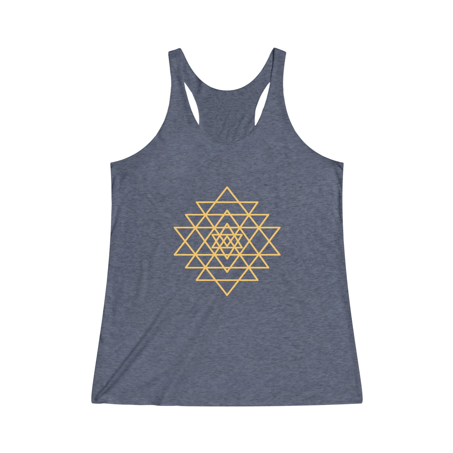 Sri Yantra, Sacred Geometry - Shree Yantra, Shri Chakra, Nava Chakra, Yoga Tank Tee, Women's Yoga Athletic Racerback Tank Top Shirt