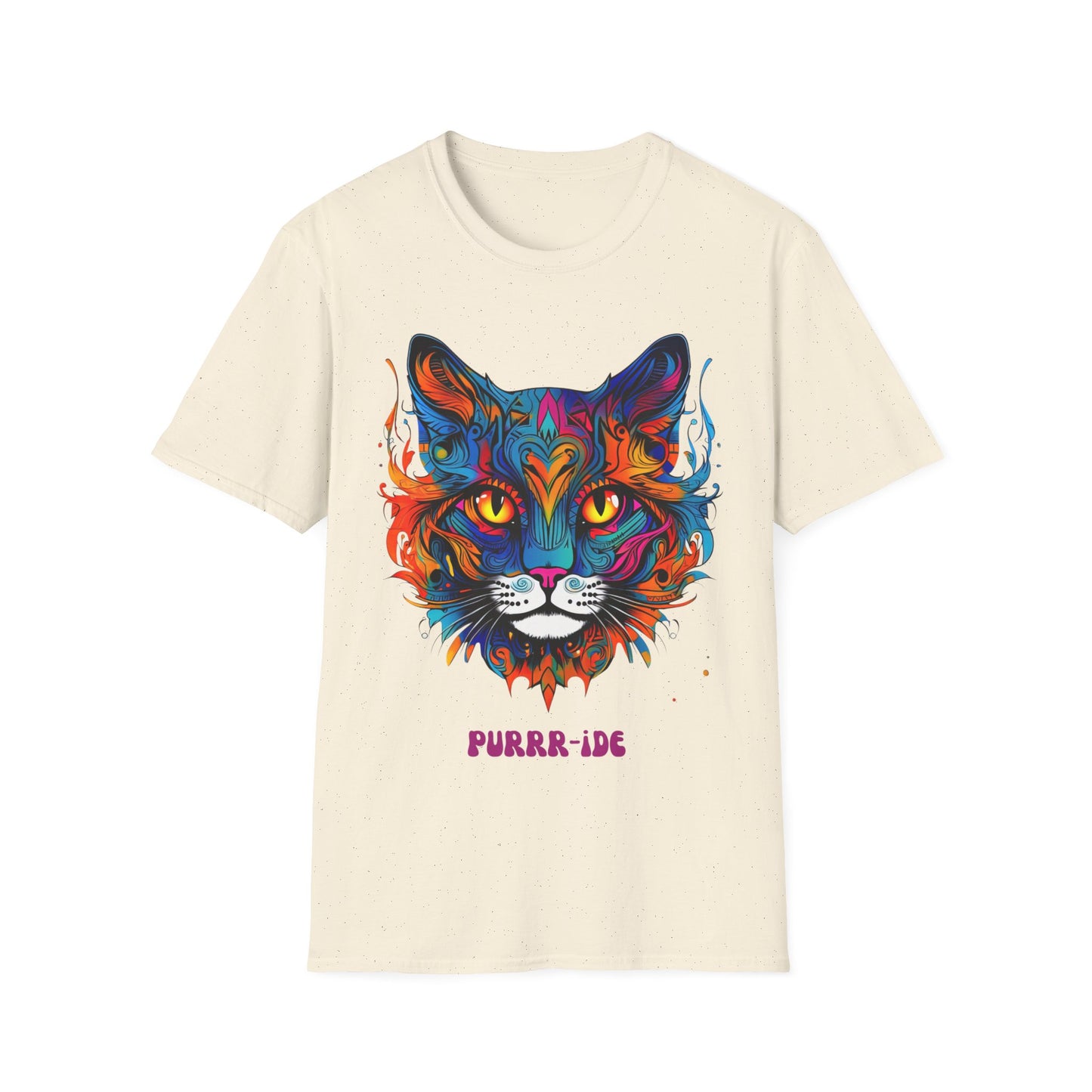 Pride - Purride Cat Shirt, Cat Lover's Christmas Gift Unisex Tee Shirt, T-Shirt Cat Lovers Gift Softstyle T-Shirt Tee Teeshirt LGBTQ+ Gift