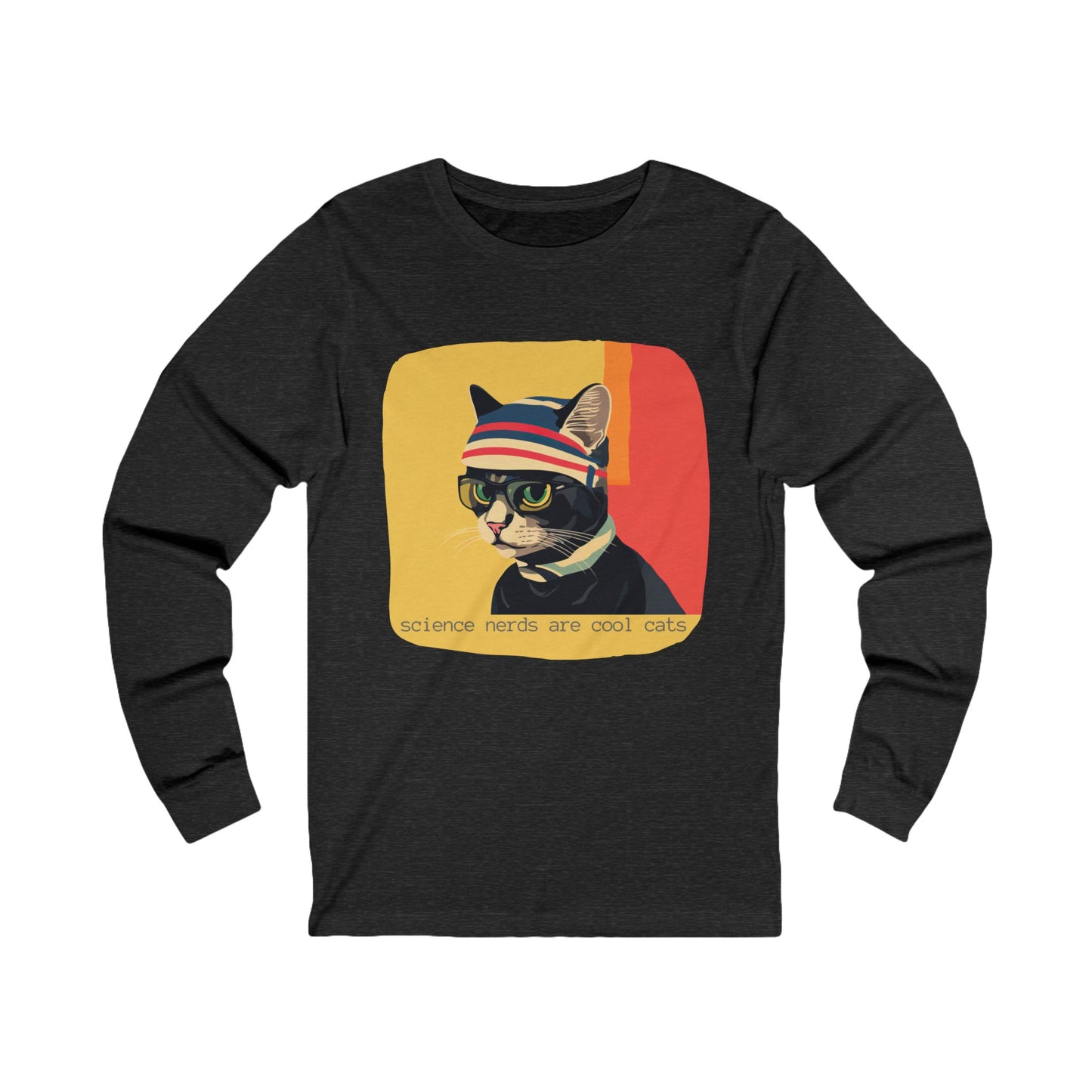 Science Nerds are Cool Cats, Science Geek Cat Science Lover Cat Gift Unisex Jersey Long Sleeve Tee Shirt, T-Shirt, Cat Lovers Gift