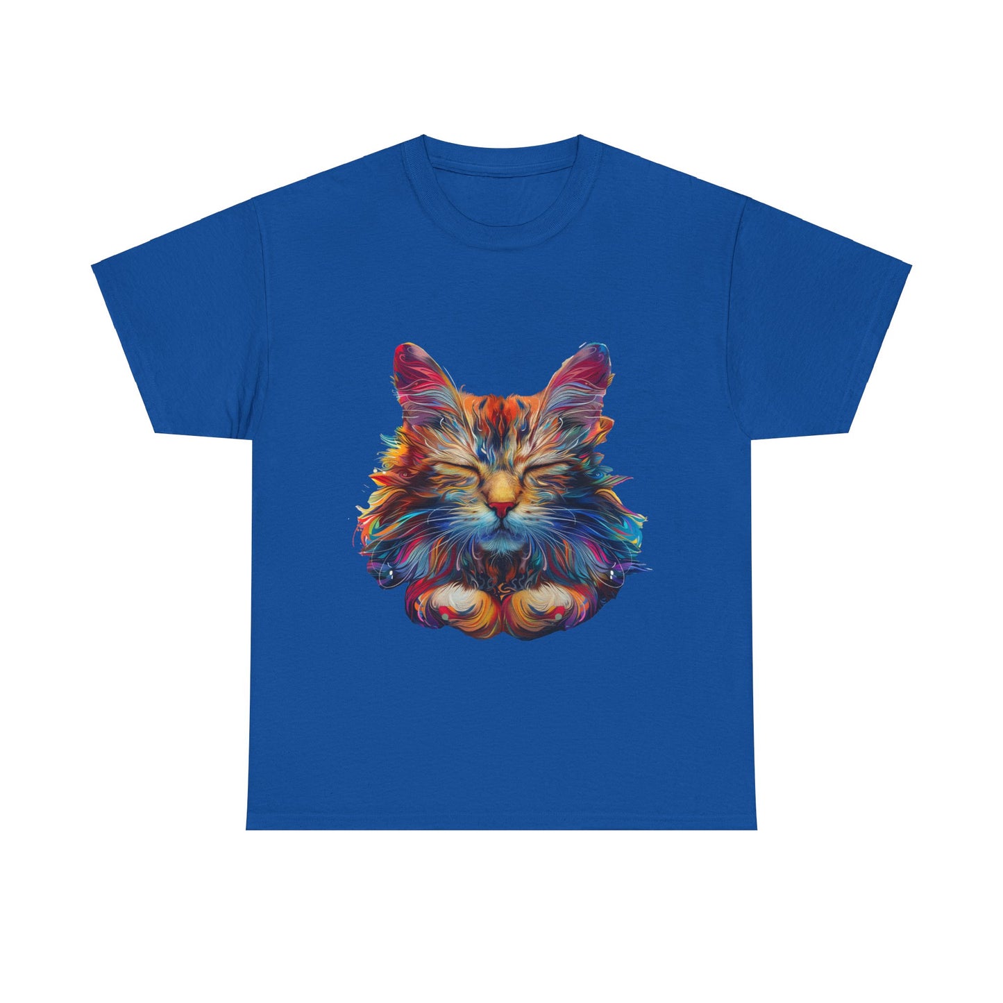 Meditating Cat, Zen Cat, Cat Gift Unisex Heavy Cotton Tee T-Shirt