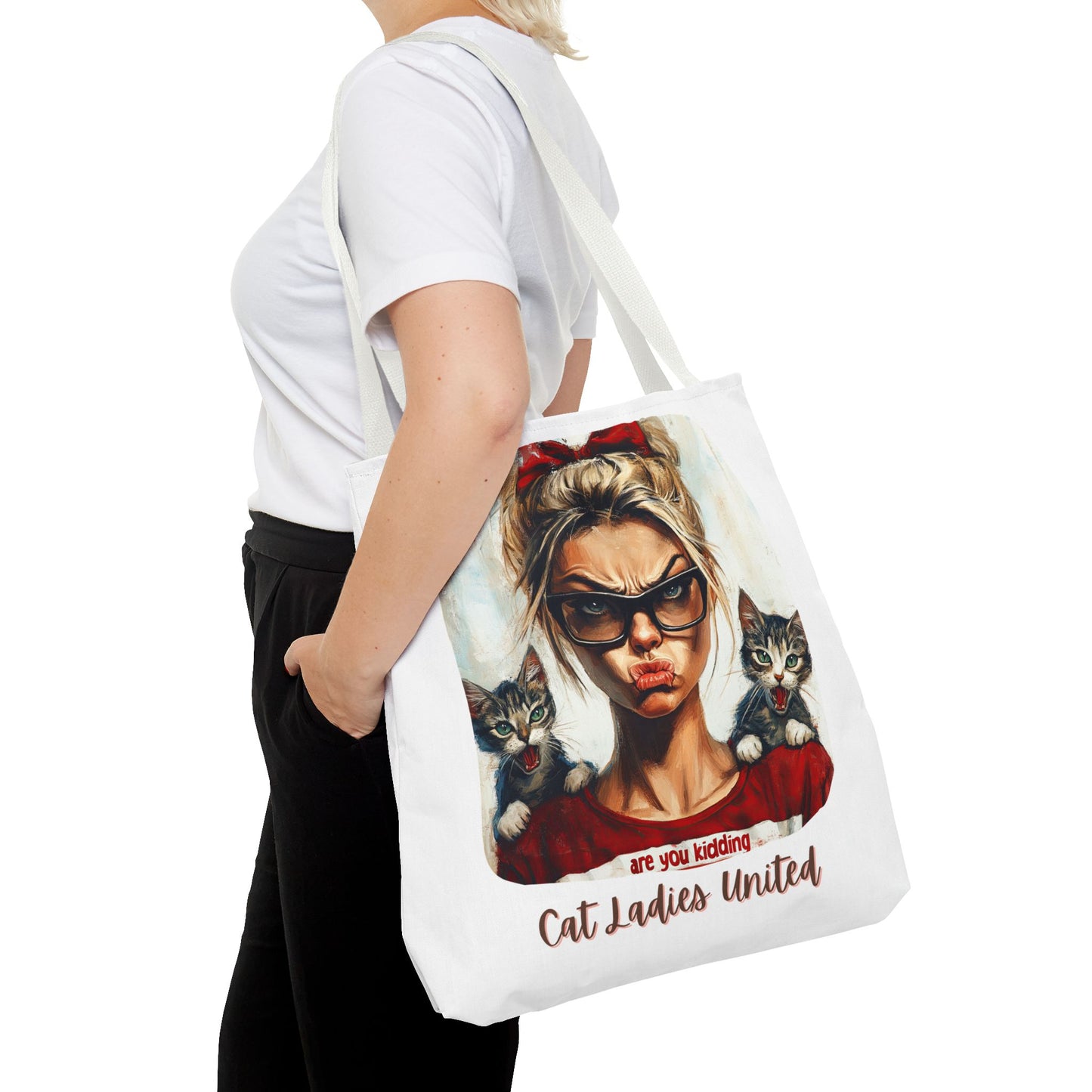 Childless Cat Lady Bag "Cat Ladies United" Childless Cat Lady Tote Bag (AOP)