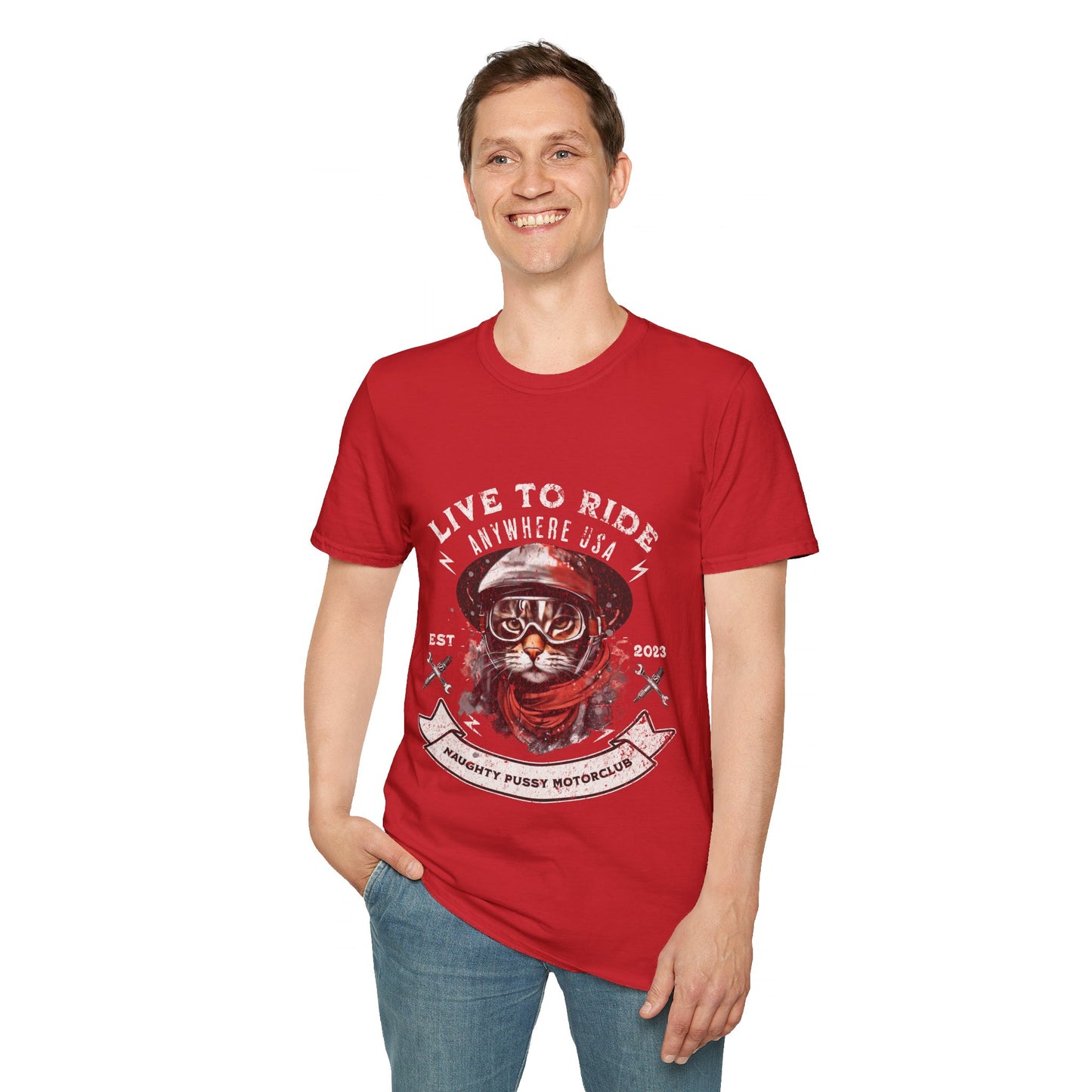 Motorcycle Biker, Cat Lovers, Cats on Motorcycles T-shirt, Teeshirt Tee shirt, Cats and Bikers- Multiple colors Ladies Women's