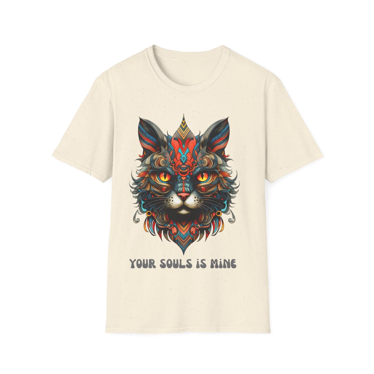 Your Soul is Mine Cat Lover's Unisex Tee Shirt, T-Shirt Cat Lovers Gift Softstyle T-Shirt Tee Teeshirt Stylized Exotic Cat