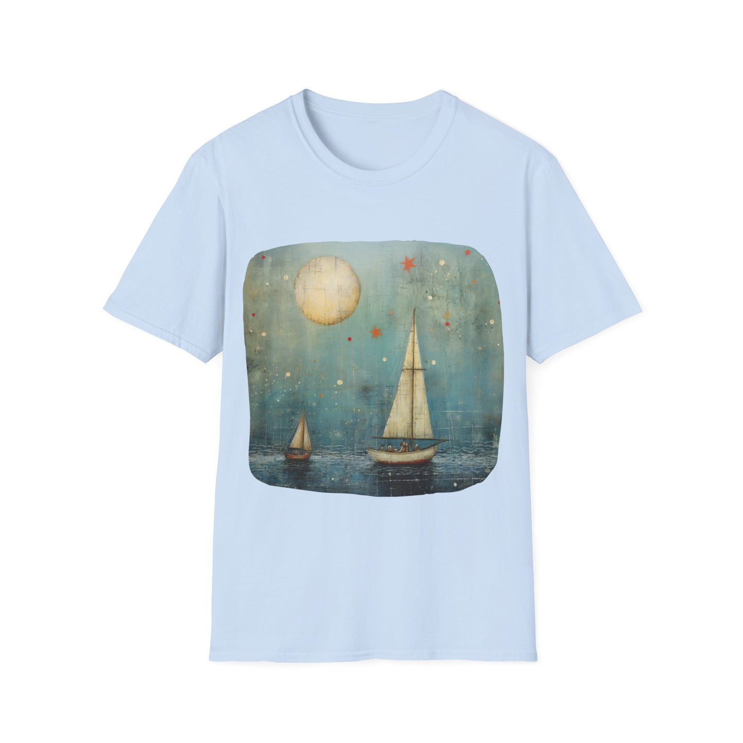 Nautical, Sailing Lover's Peaceful Seas Unisex Tee Shirt, T-Shirt Sailing Gift Softstyle T-Shirt Tee Teeshirt Nautical Florida Gift