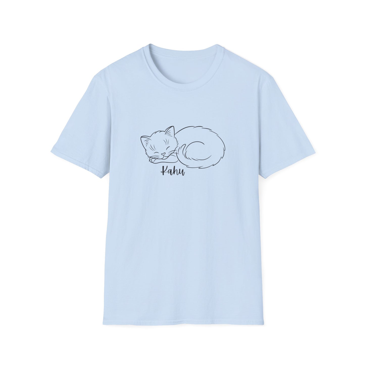 Minimalist KAHU Cat Shirt, Outline Cat Kahu Lover's Graphic Tee Graphic Unisex T- Shirt, T-Shirt Cat Lovers Gift Softstyle T-Shirt Tee Teeshirt
