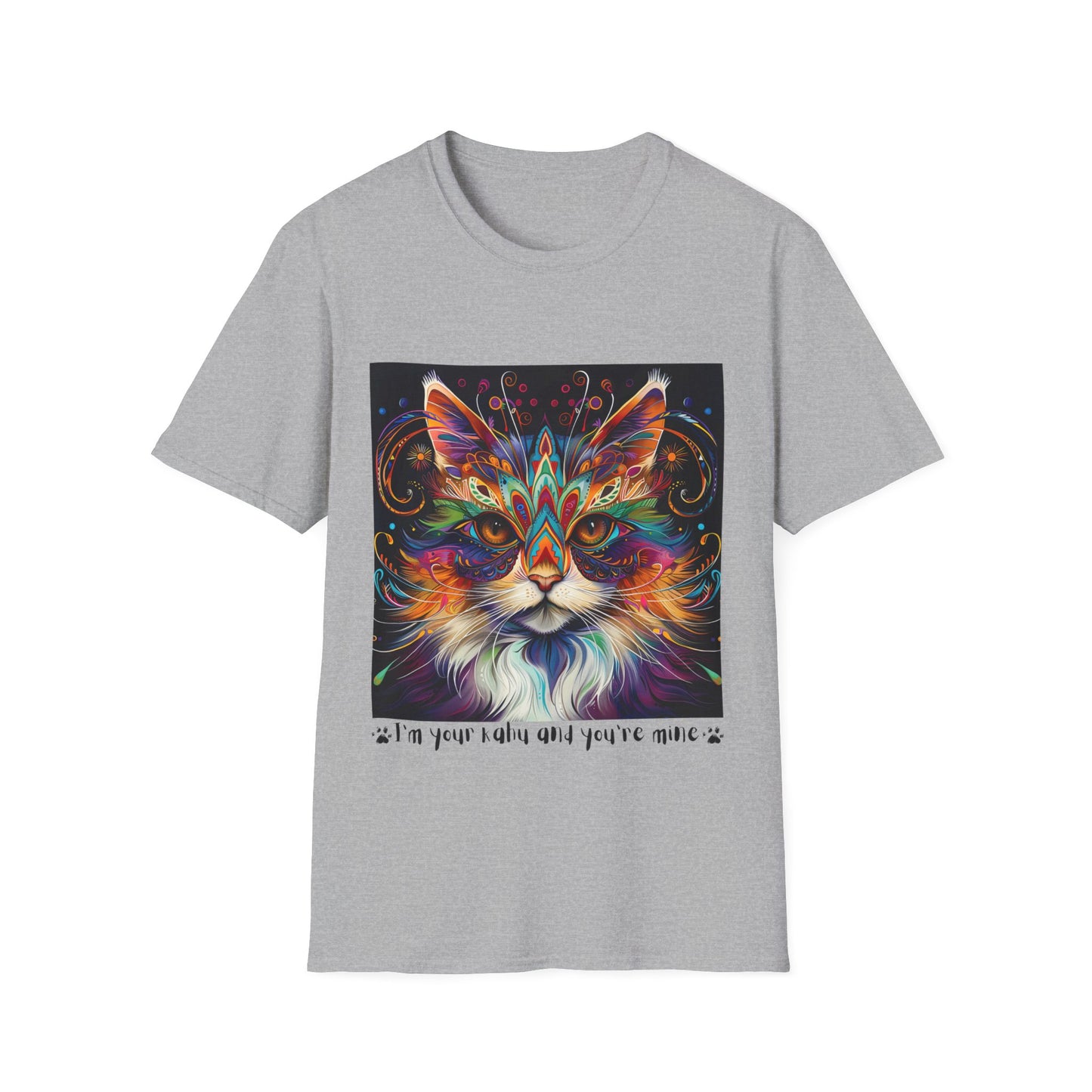 KAHU Cat Shirt, "I'm your Kahu and you're mine" Kahu, Cat Lover's Graphic Tee Graphic Unisex T- Shirt, T-Shirt Cat Lovers Gift Softstyle T-Shirt Tee Teeshirt Stylized Cat