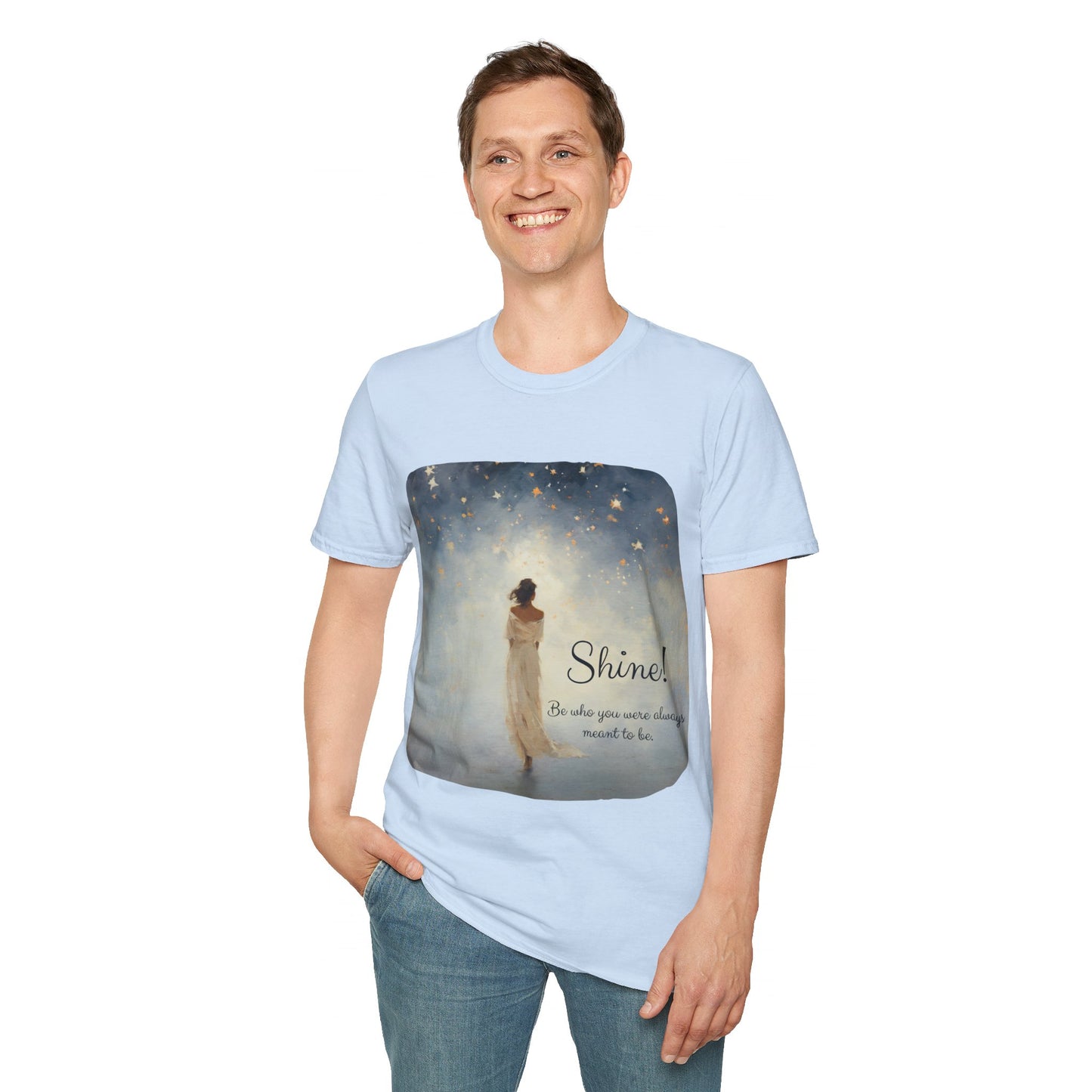 Inspirational Shine! Yoga Meditation Gift Shirt, Christmas Gift, Christmas Shirt, Unisex Shirt, Softstyle T-Shirt Tee Teeshirt