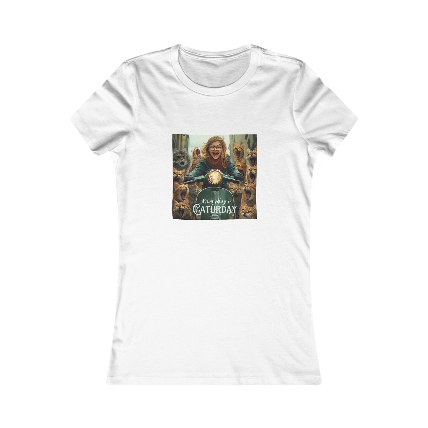 Childless Cat Lady Shirt - "Everyday is Caturday" - T-shirt, Ladies Cut Graphic Tees