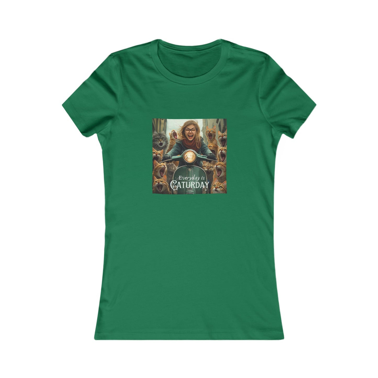 Childless Cat Lady Shirt - "Everyday is Caturday" - T-shirt, Ladies Cut Graphic Tees