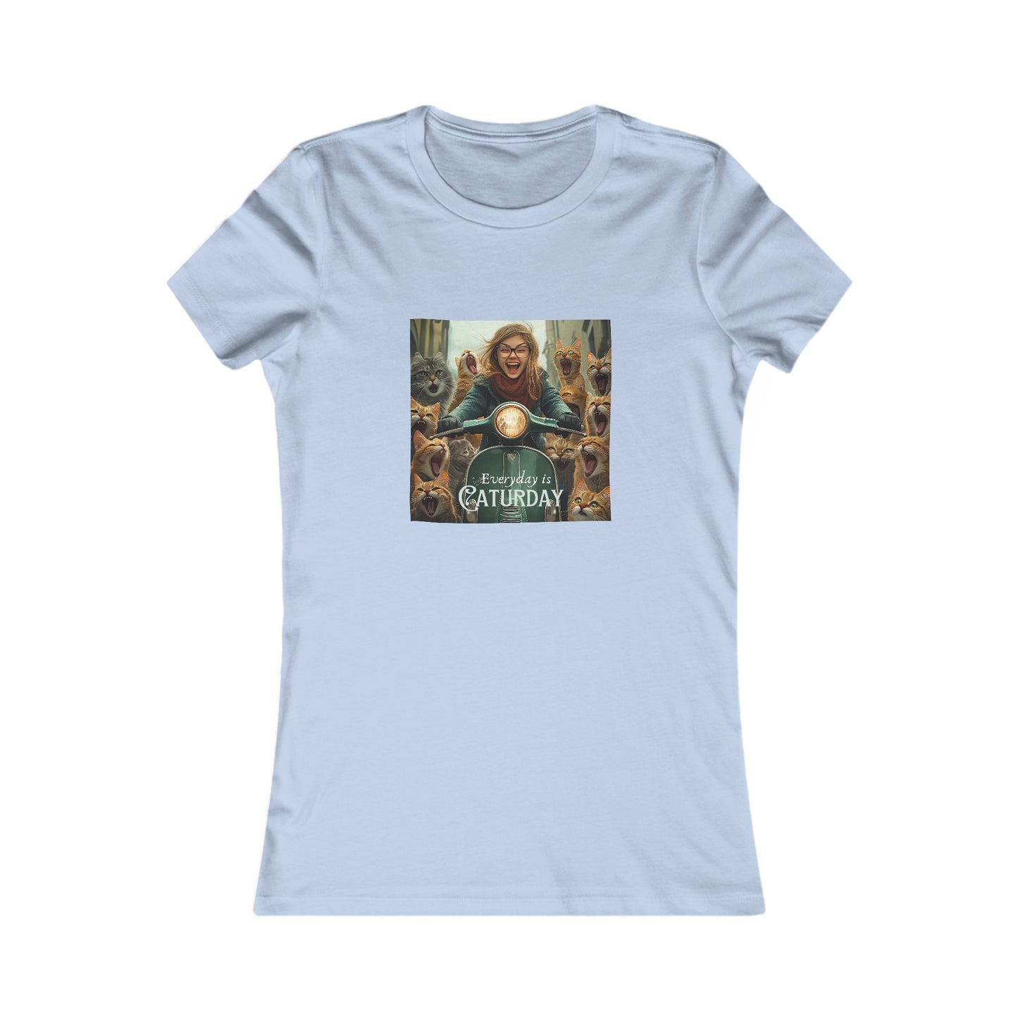 Childless Cat Lady Shirt - "Everyday is Caturday" - T-shirt, Ladies Cut Graphic Tees
