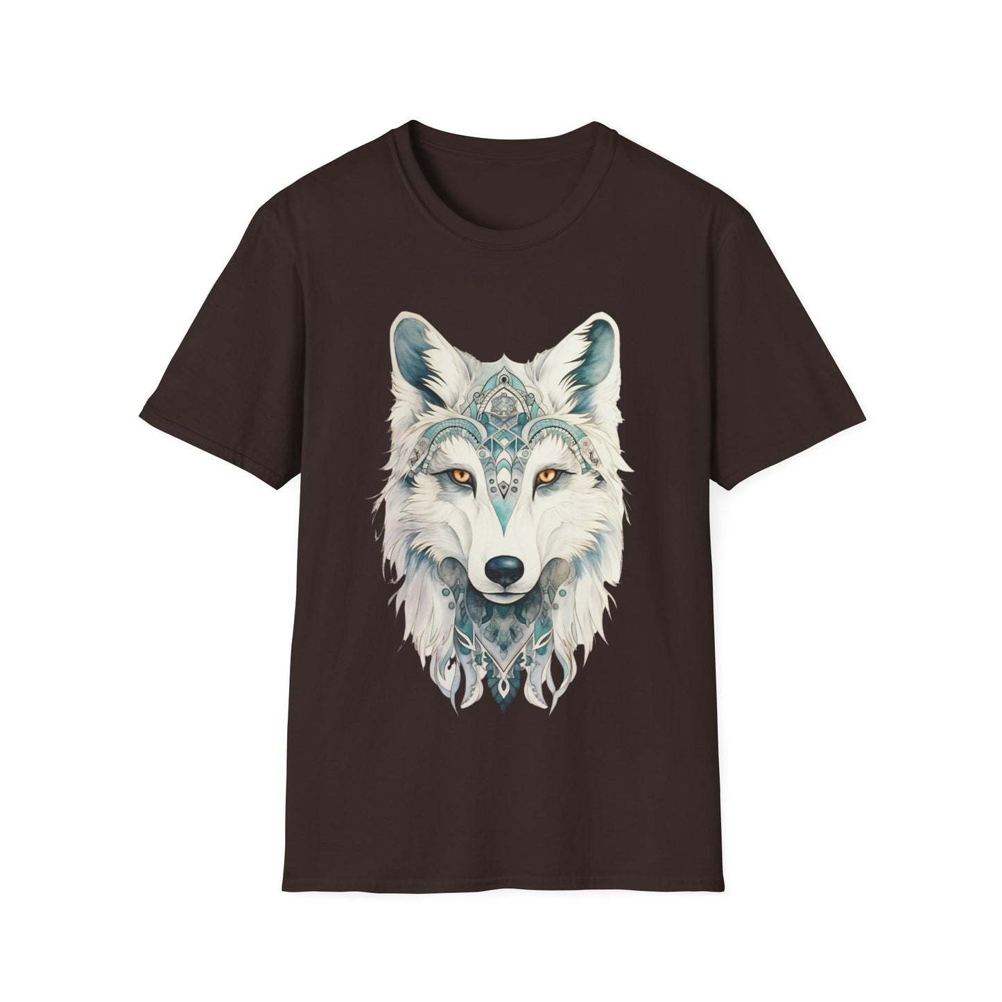 Snow Wolf, White Wolf Shirt, Lone Wolf Gift Unisex Tee Shirt, T-Shirt Wolf Totem Spirit Medicine Softstyle T-Shirt Tee Teeshirt