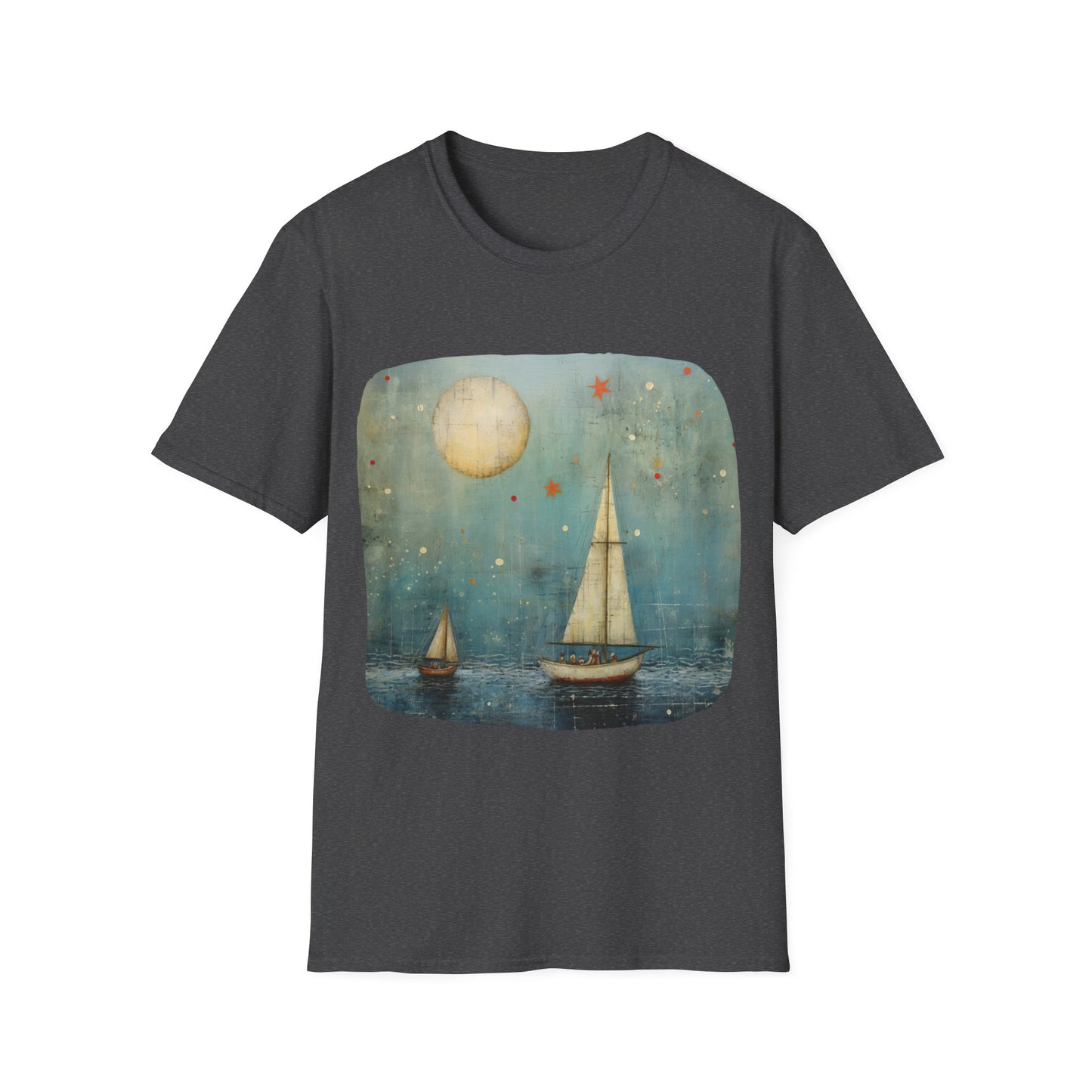 Nautical, Sailing Lover's Peaceful Seas Unisex Tee Shirt, T-Shirt Sailing Gift Softstyle T-Shirt Tee Teeshirt Nautical Florida Gift