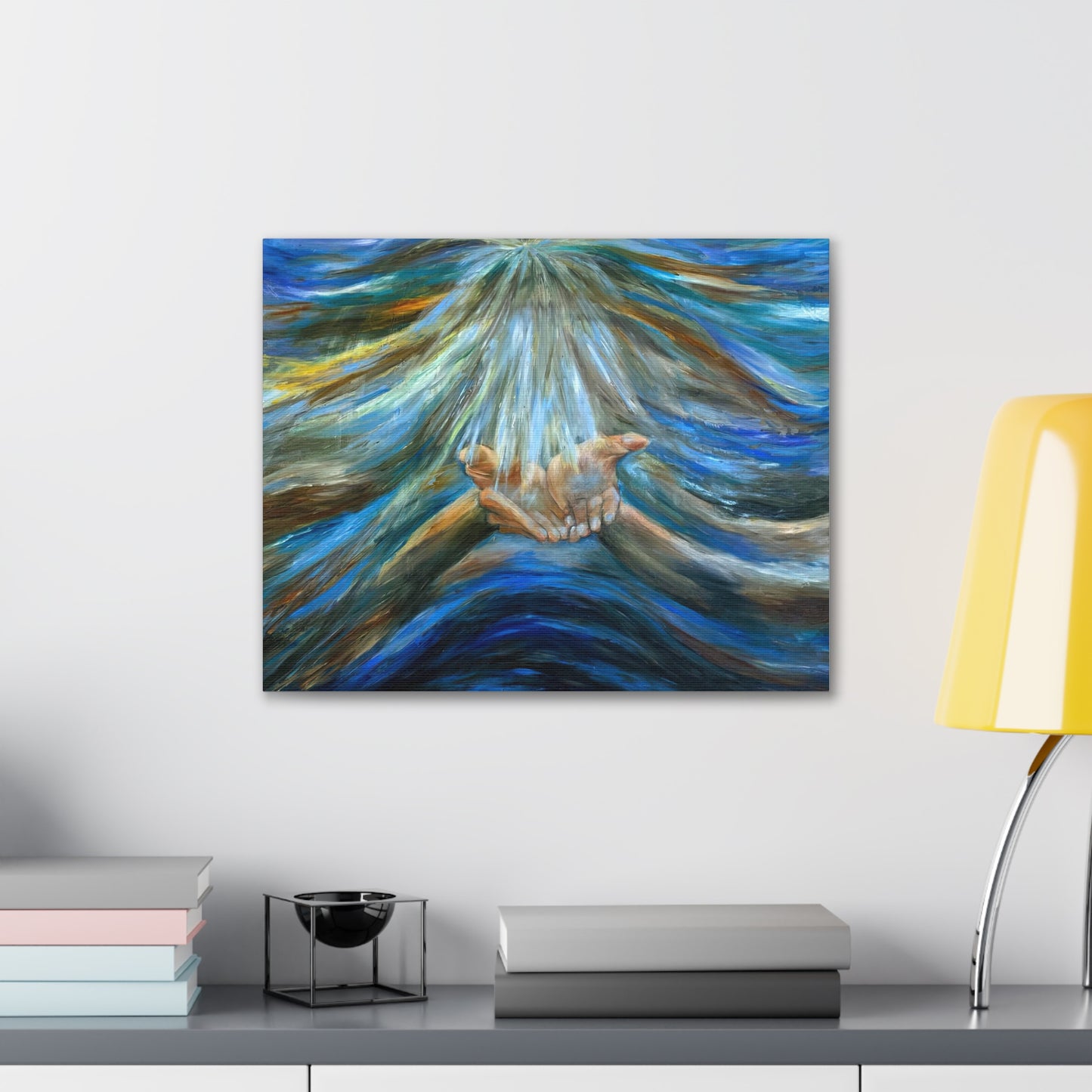 Reiki, Hands of Grace, Hands of Light, Creation, Spiritual, Religious Wall Art, Canvas Gallery Wraps, Wall Print Art Oil Painting,