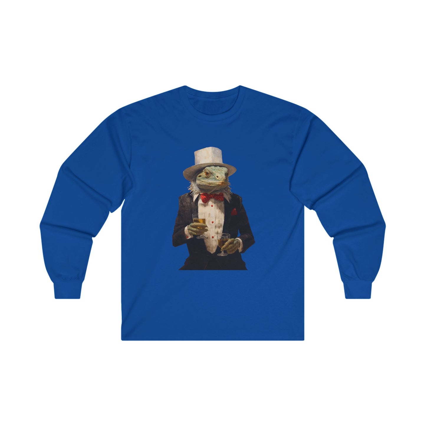 Cocktail Charlie, Drinking, Cocktails Iguana, Reptile Shirt, Drinking Celebration Gift, Bar Gift, Long Sleeve T-shirt Ultra Cotton Long Sleeve Tee T-Shirt