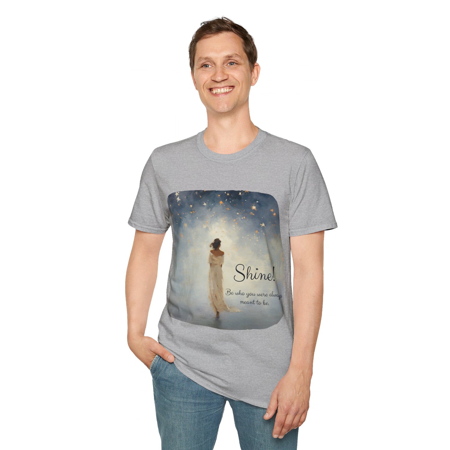 Inspirational Shine! Yoga Meditation Gift Shirt, Christmas Gift, Christmas Shirt, Unisex Shirt, Softstyle T-Shirt Tee Teeshirt