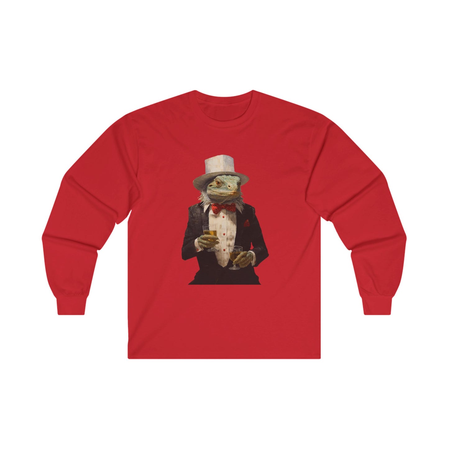 Cocktail Charlie, Drinking, Cocktails Iguana, Reptile Shirt, Drinking Celebration Gift, Bar Gift, Long Sleeve T-shirt Ultra Cotton Long Sleeve Tee T-Shirt