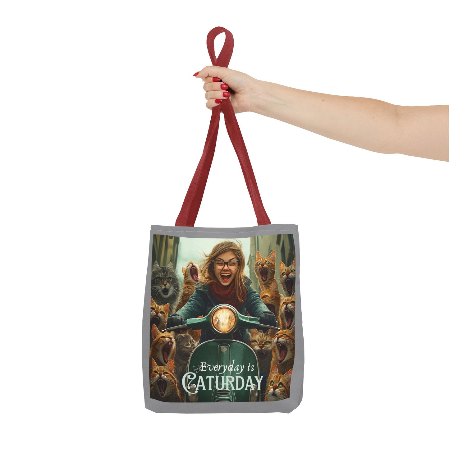 "Every Day is Caturday" Childless Cat Lady Tote Bag - Childless Cat Lady Tote Bag (AOP)