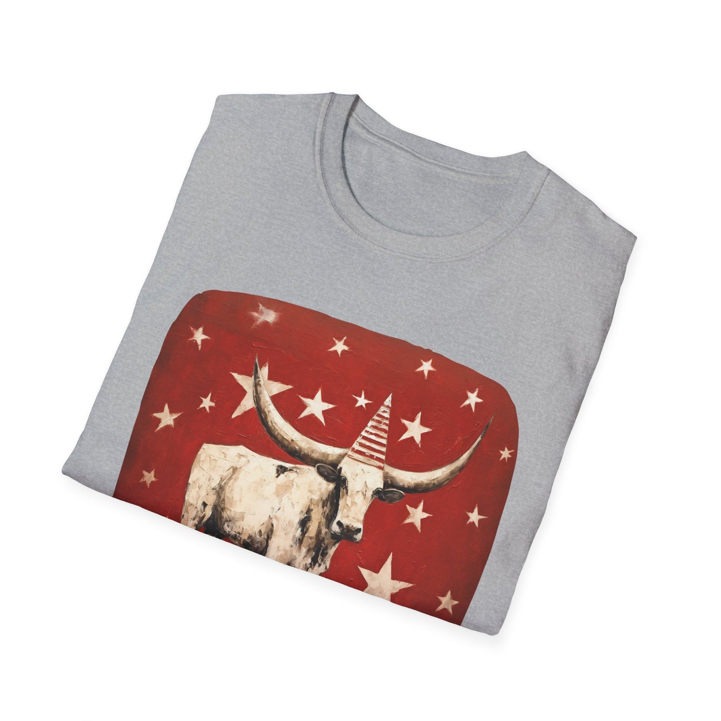 "Y'all Have a Merry Christmas" Southern Christmas Greeting, Longhorn Cattle Rodeo Shirt, Longhorn Cattle Texas Oklahoma Gift Unisex Tee Shirt, T-Shirt Graphic Tee T-Shirt