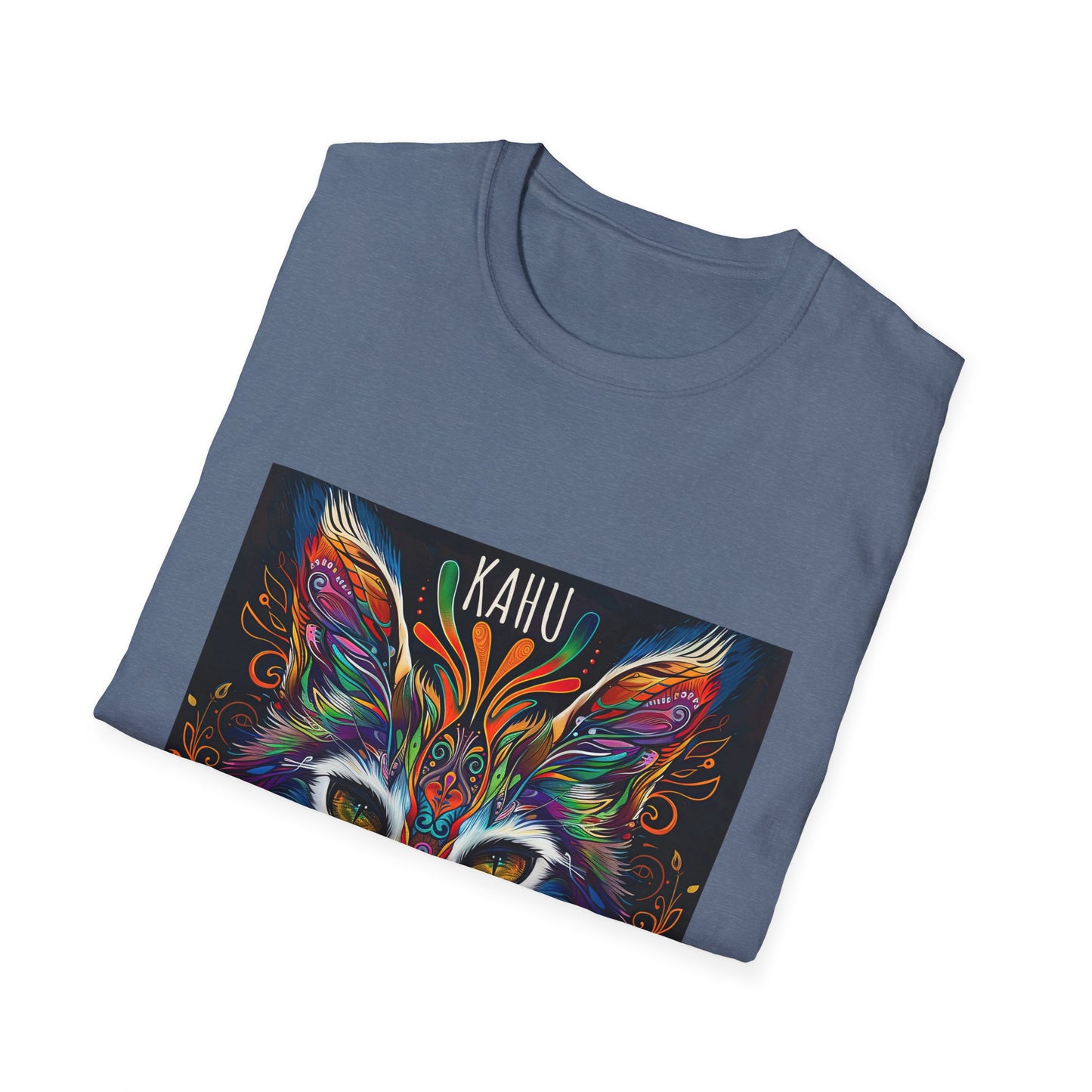 KAHU Cat Shirt, Cat Lover's Graphic Tee Graphic Unisex T- Shirt, T-Shirt Cat Lovers Gift Softstyle T-Shirt Tee Teeshirt Stylized Cat