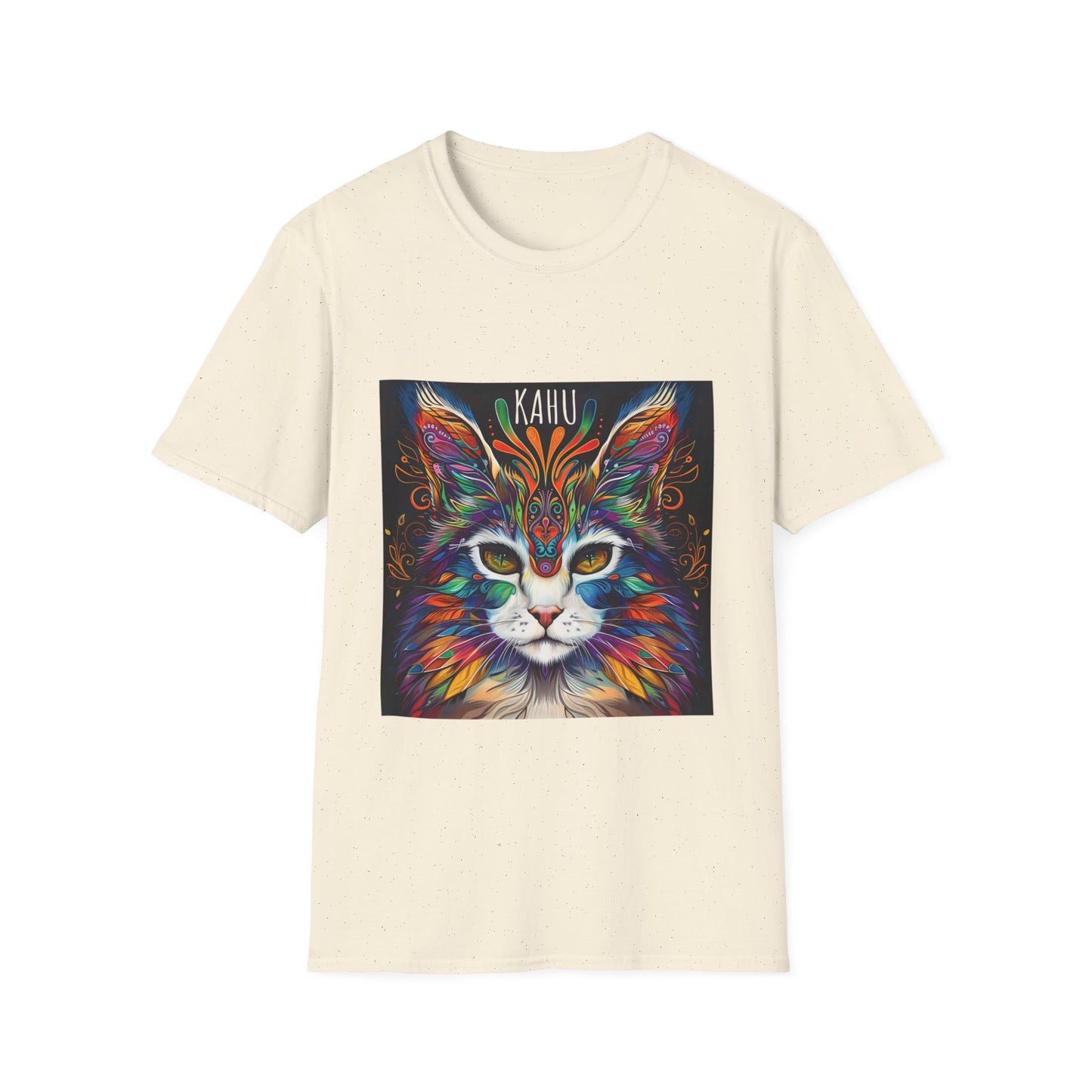 KAHU Cat Shirt, Cat Lover's Graphic Tee Graphic Unisex T- Shirt, T-Shirt Cat Lovers Gift Softstyle T-Shirt Tee Teeshirt Stylized Cat