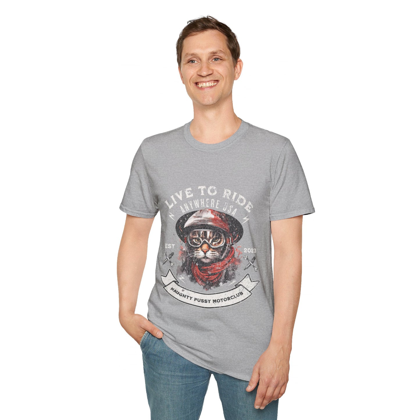 Motorcycle Biker, Cat Lovers, Cats on Motorcycles T-shirt, Teeshirt Tee shirt, Cats and Bikers- Multiple colors Ladies Women's