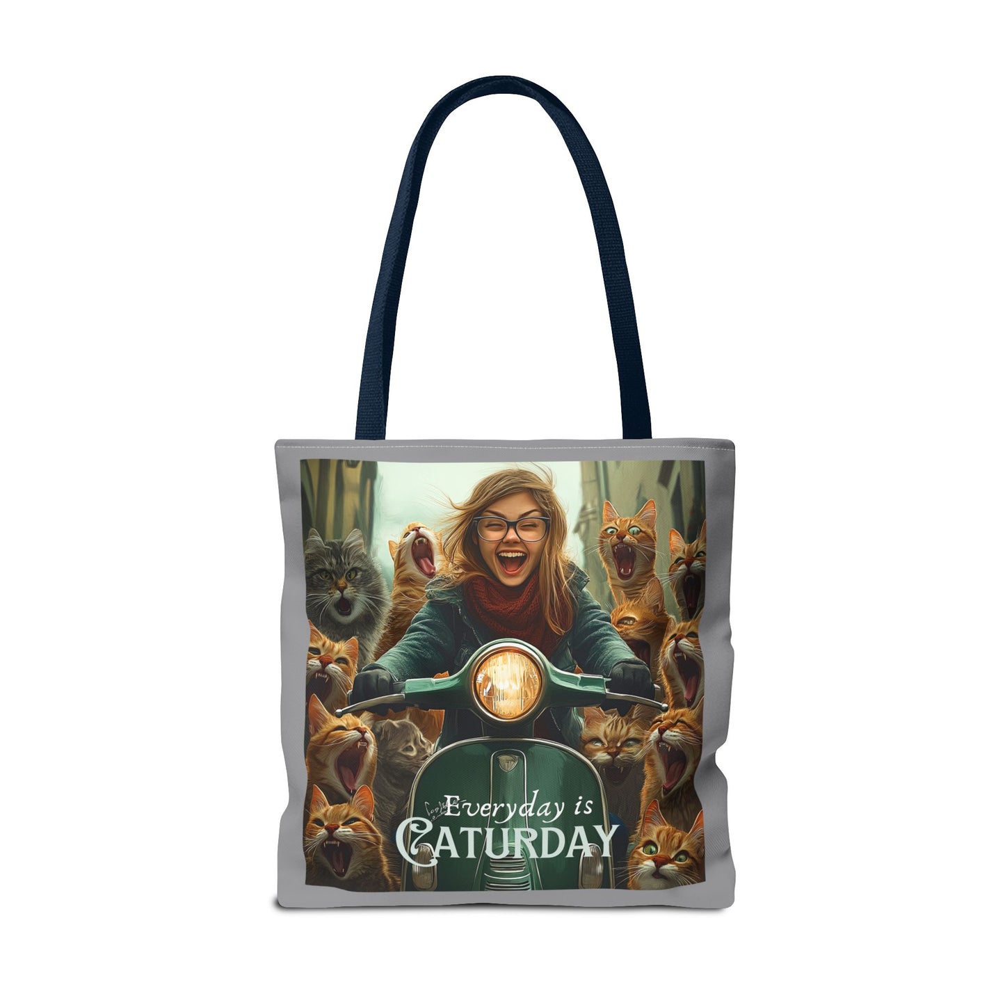"Every Day is Caturday" Childless Cat Lady Tote Bag - Childless Cat Lady Tote Bag (AOP)