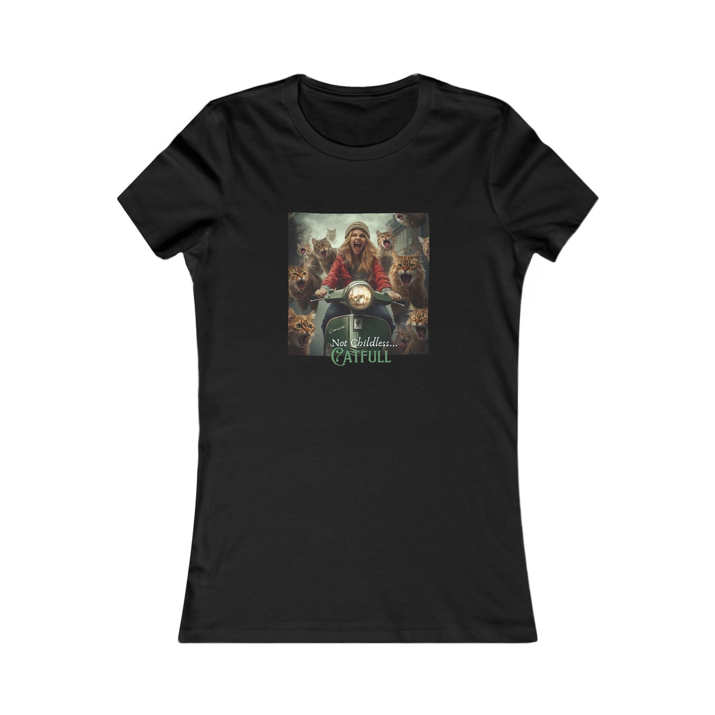 Not Childless - Catfull Cat Lady Shirt - - T-shirt, Ladies Cut Graphic Tees