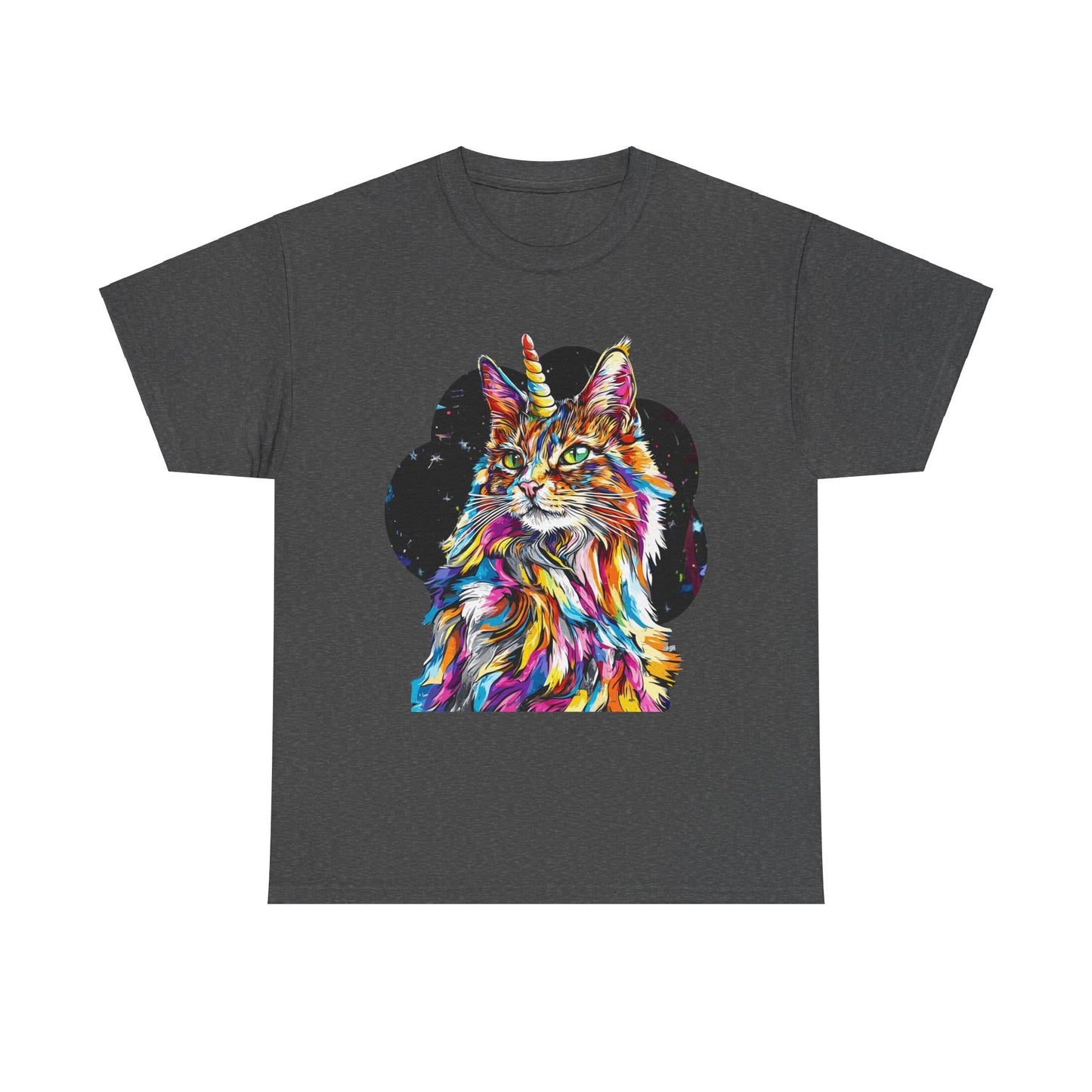 Sweet & Sassy Unicorn Cat Graphic Tee - Cat Unicorn Mythical Creature Gift Unisex Heavy Cotton Tee T-Shirt