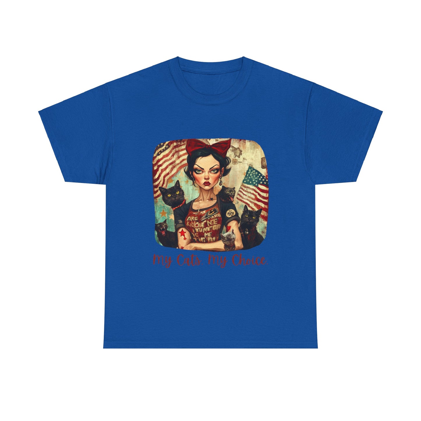 Childless Cat Lady Shirt - "My Cats My Choice" - Say NO to Ignorance- Unisex Heavy Cotton Tee